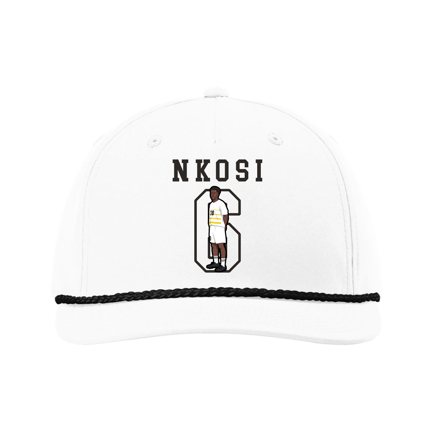 Five-Panel Classic Rope Cap — Shirsey in White
