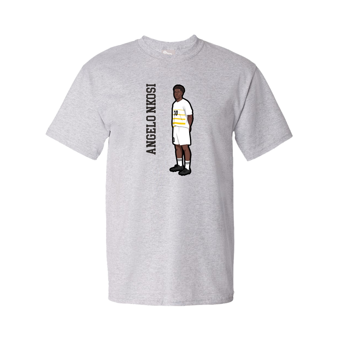 Tee — Name Vertical in Grey