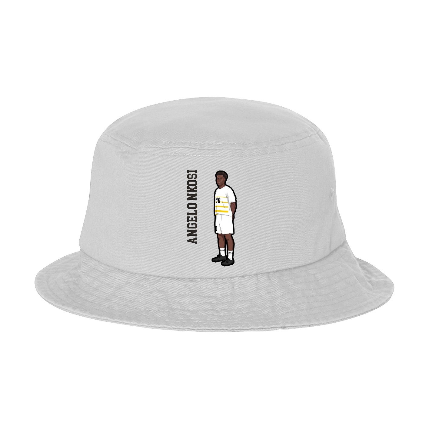 Bucket Cap — Name Vertical in White