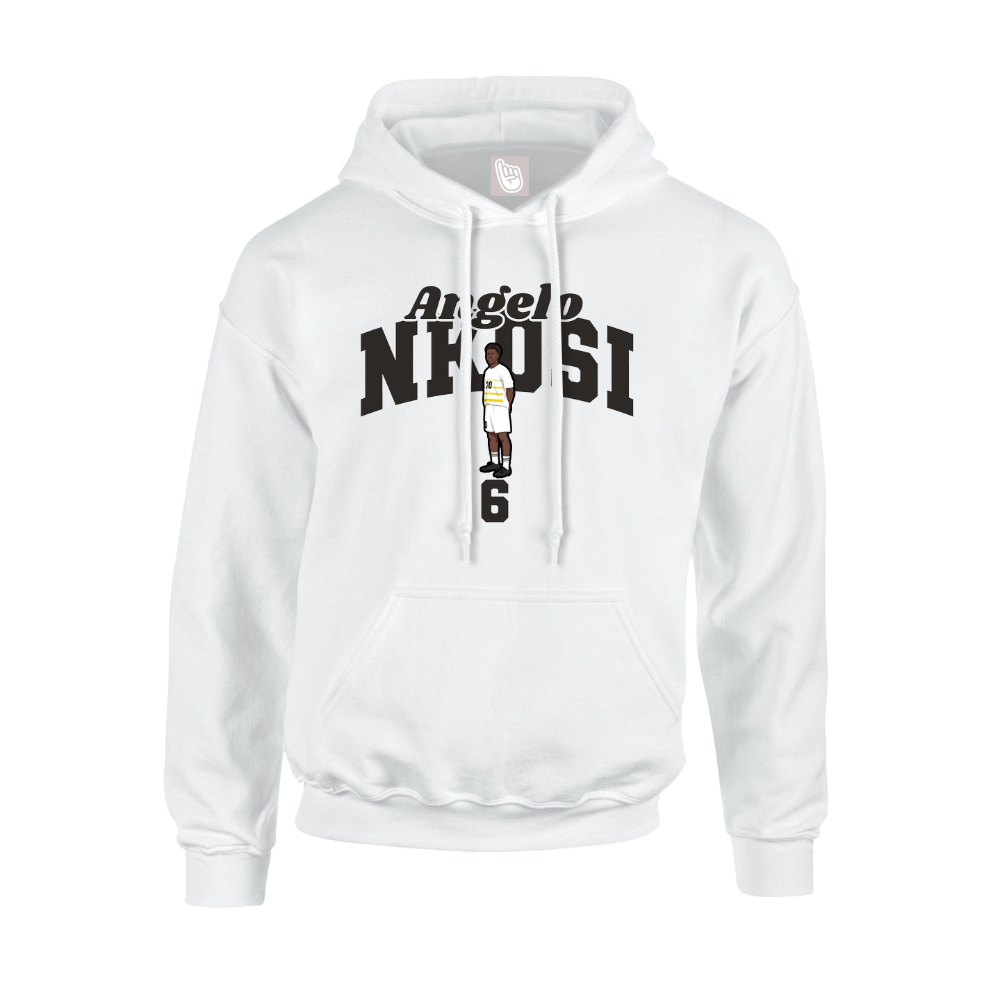 Youth Hoodie — Signature Arch in White