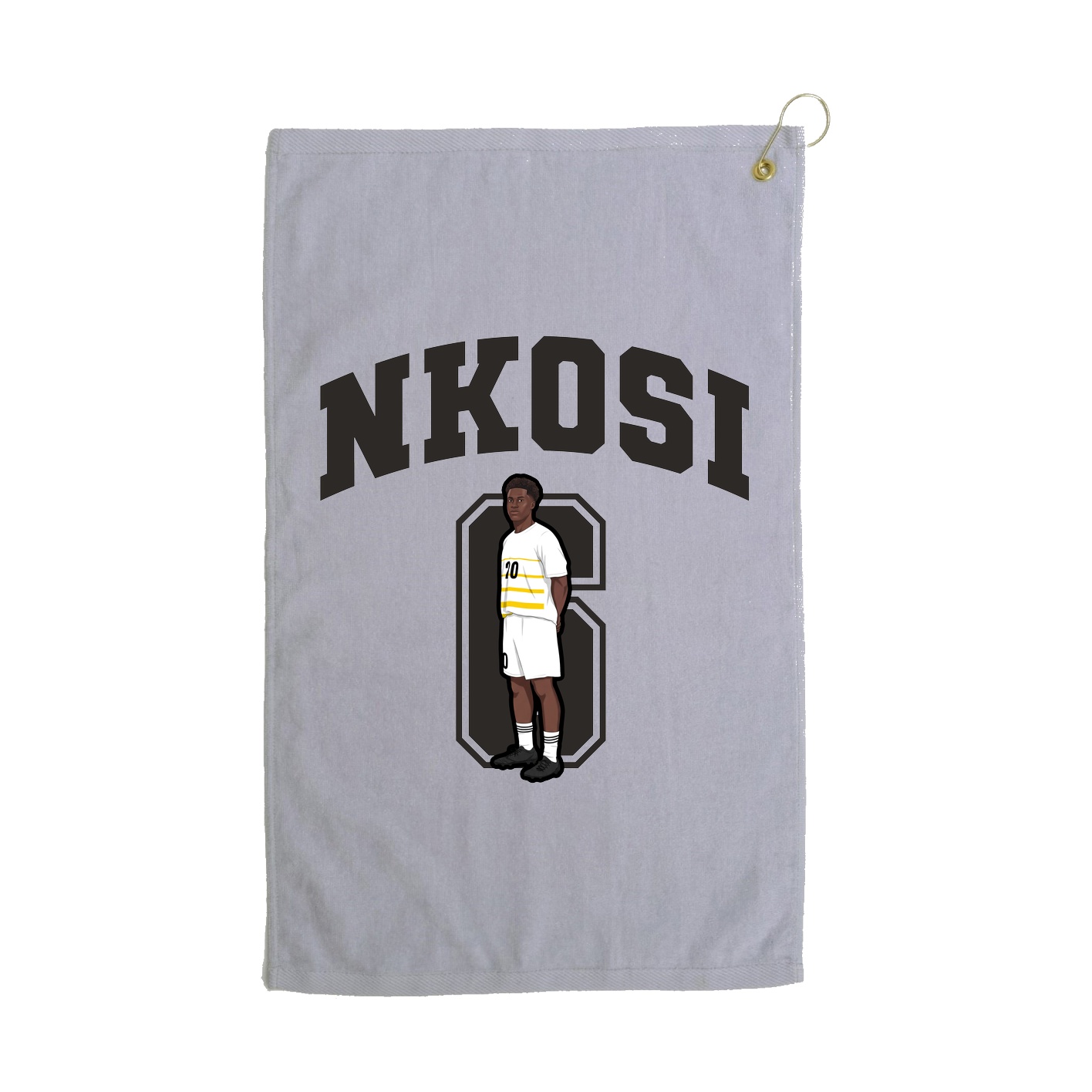 Golf Towel — Number in Grey