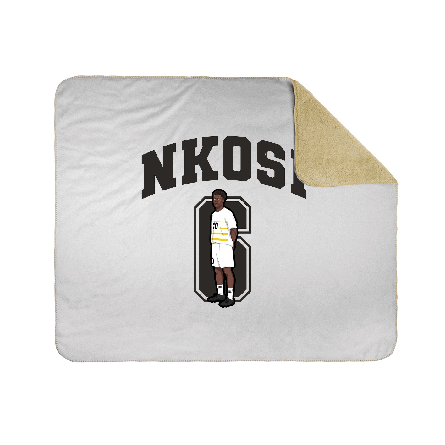 Throw Blanket — Number in White