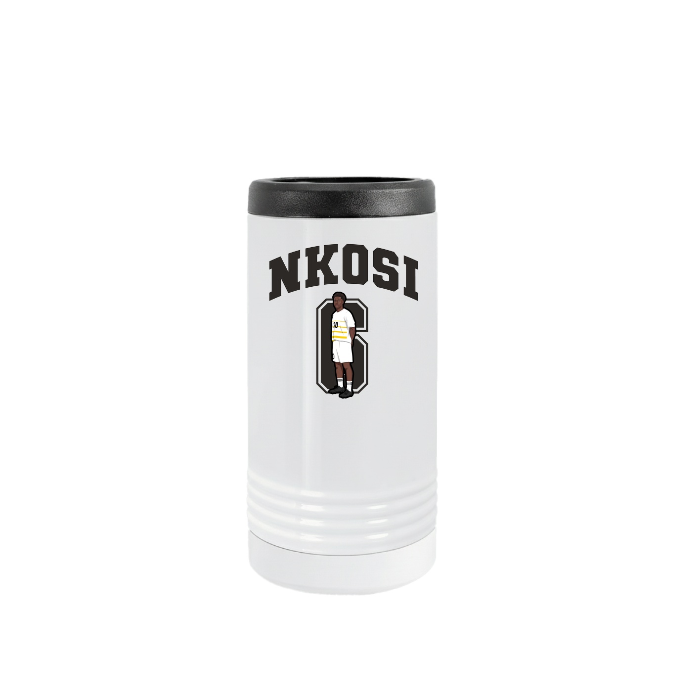 Slim Beverage Holder — Number in White