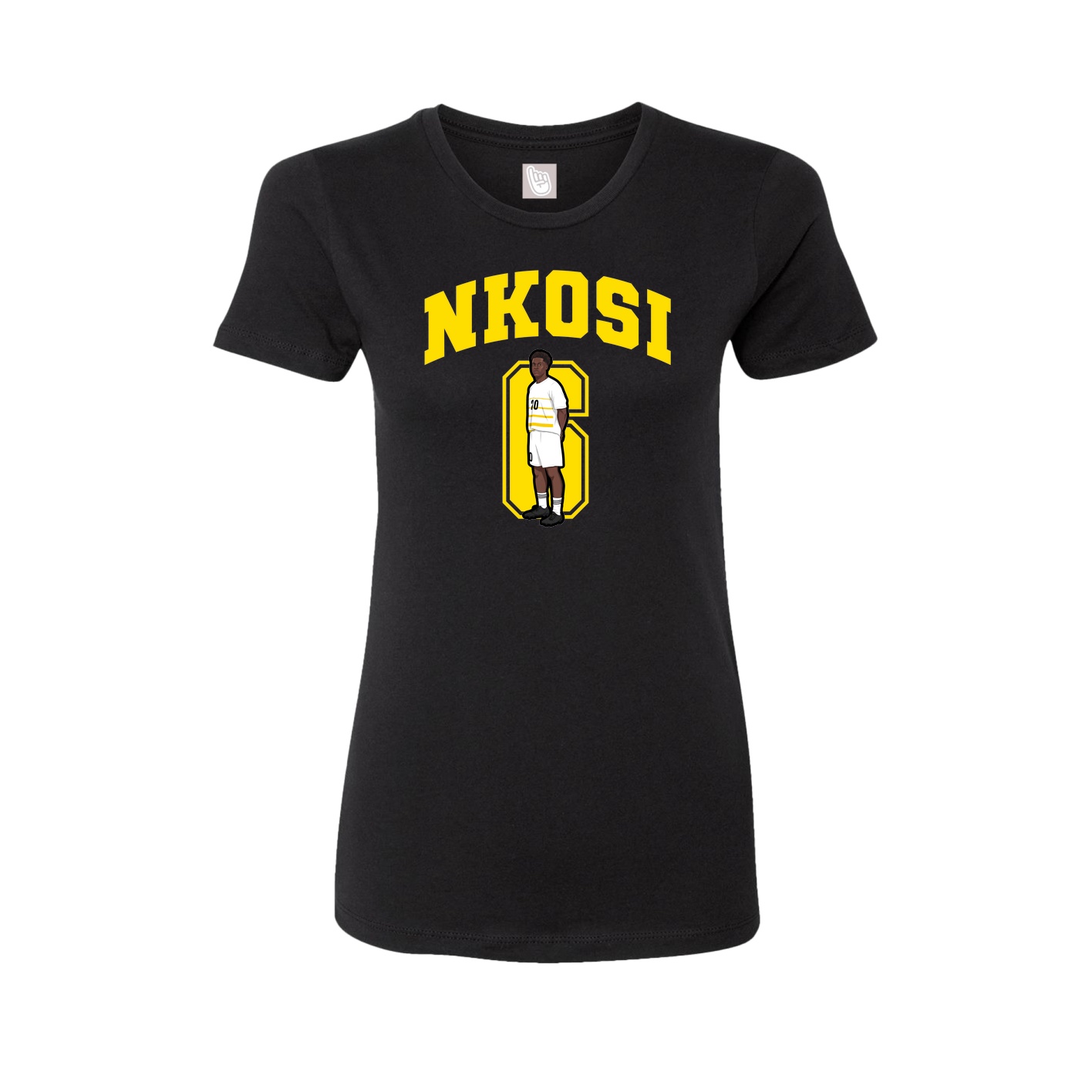 Fitted Women's Tee — Number in Black