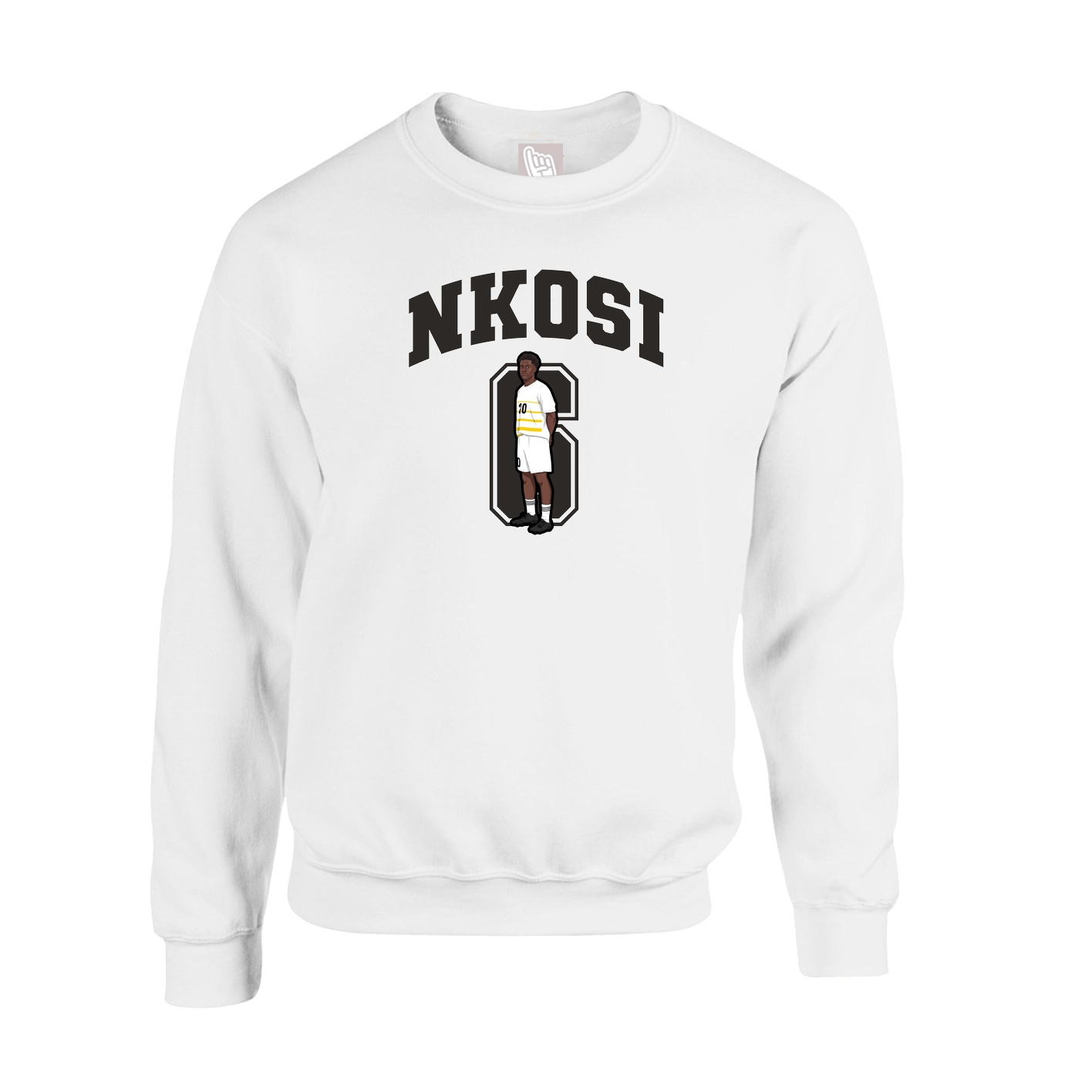 Fleece Crew — Number in White