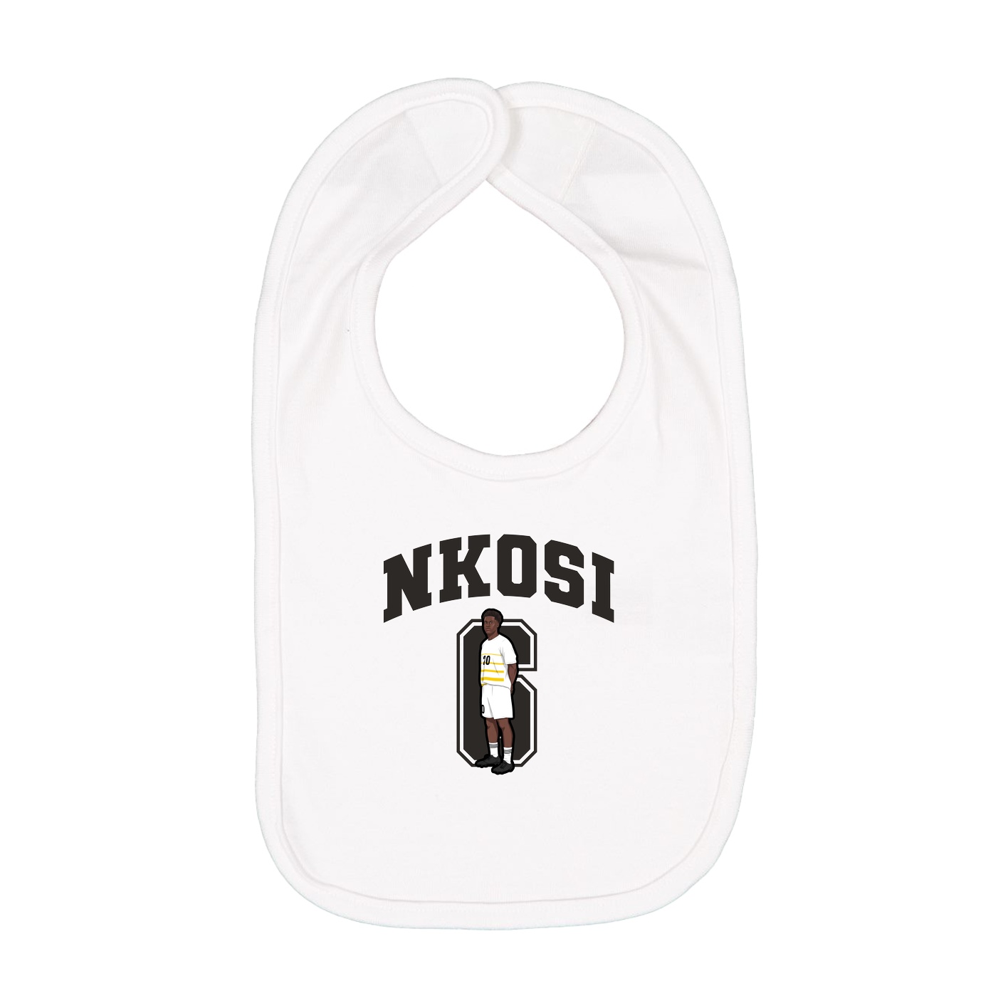 Infant Bib — Number in White