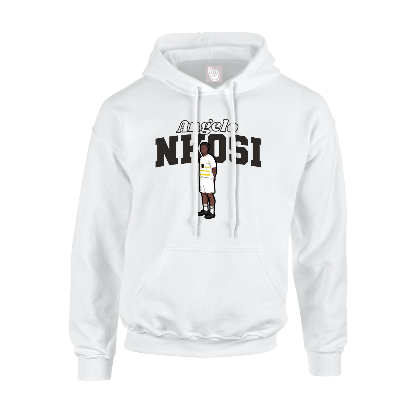 Hoodie — Name Arch in White