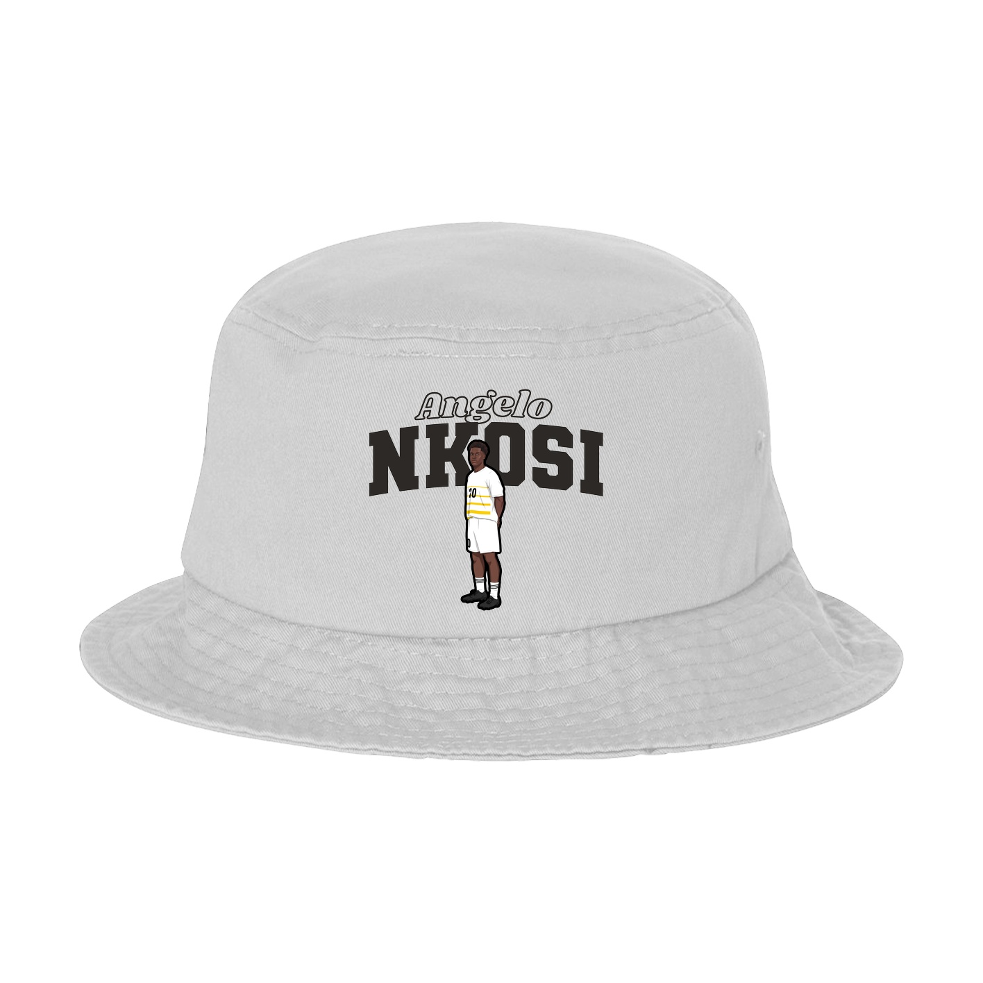 Bucket Cap — Name Arch in White