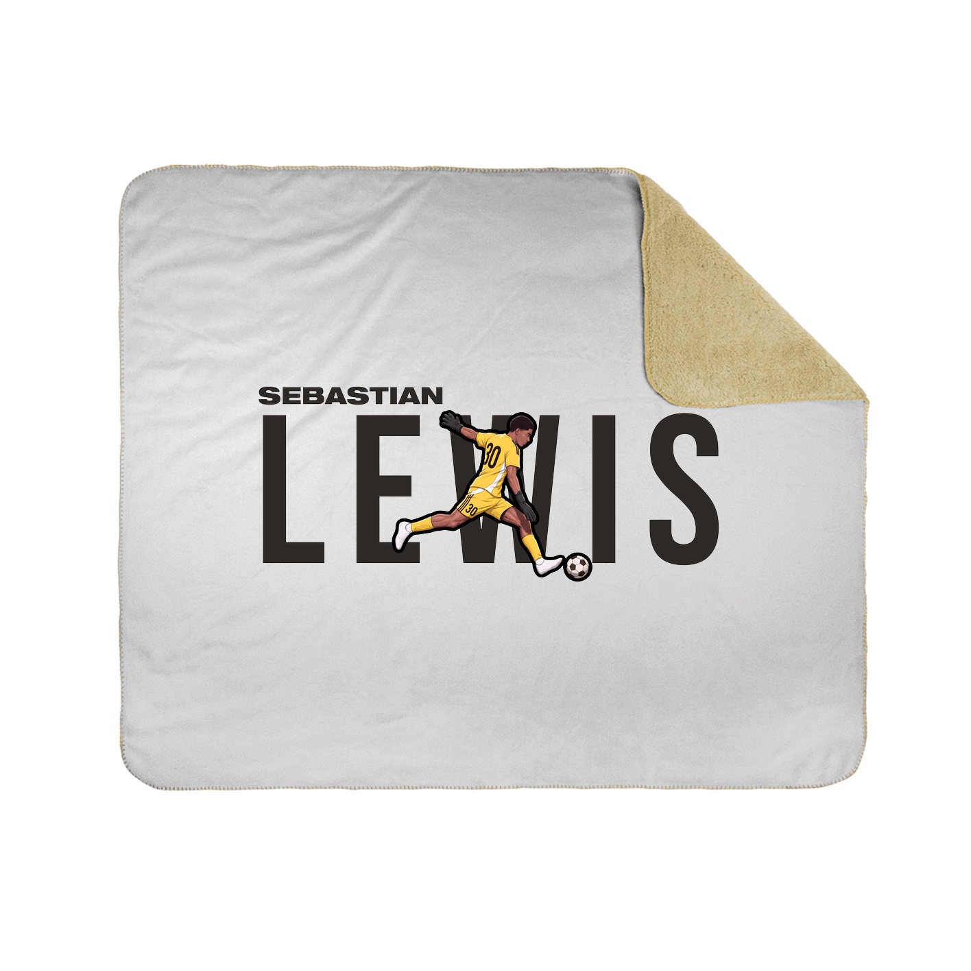 Throw Blanket — Player Name in White