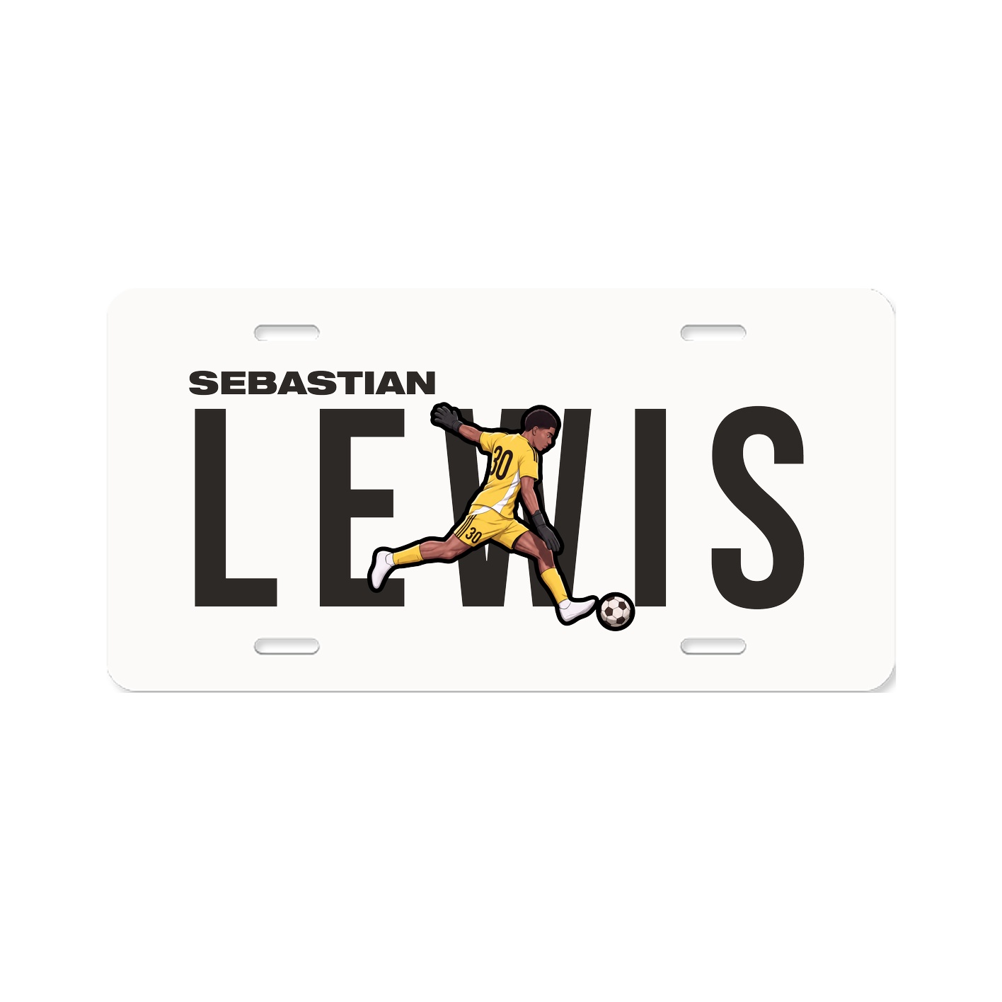 License Plate — Player Name in Classic