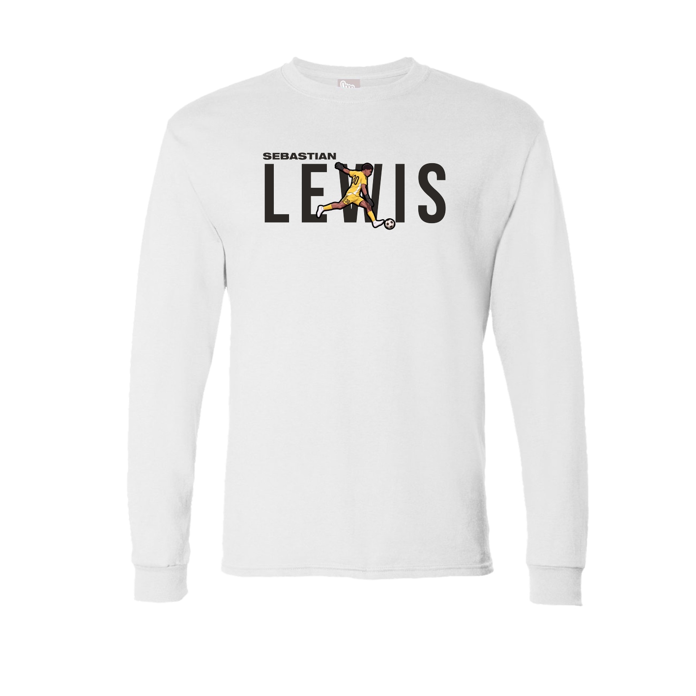 Long Sleeve Tee — Player Name in White