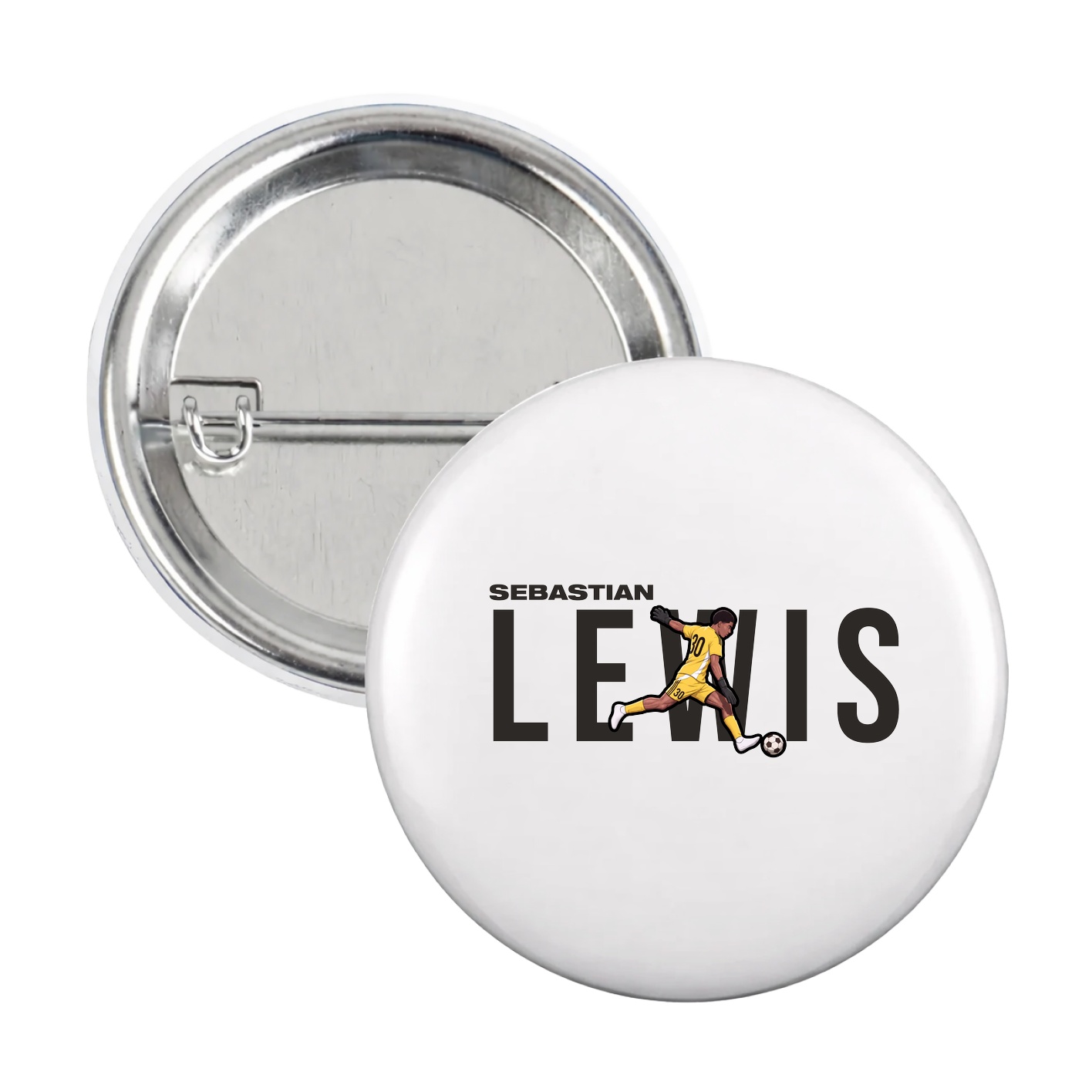 Game Day Button — Player Name in White