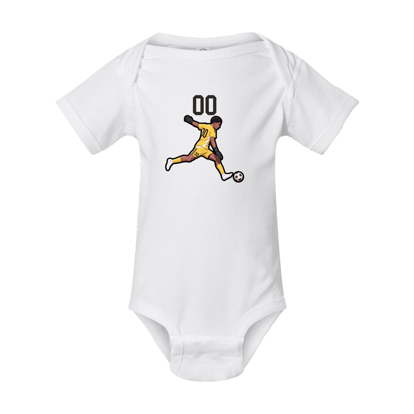 Baby Onesie — Number Top in White