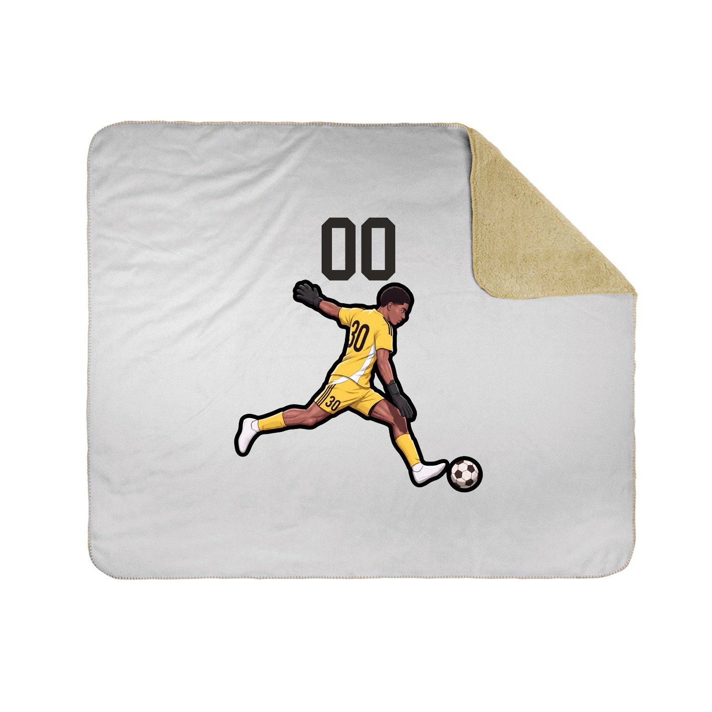 Throw Blanket — Number Top in White