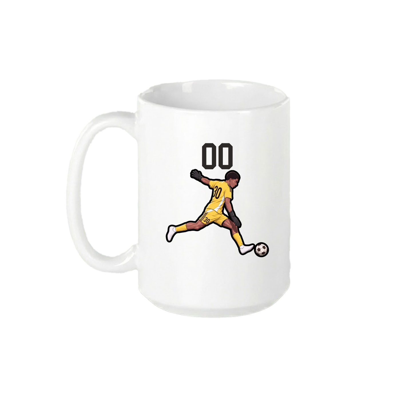 15oz Coffee Mug — Number Top in White