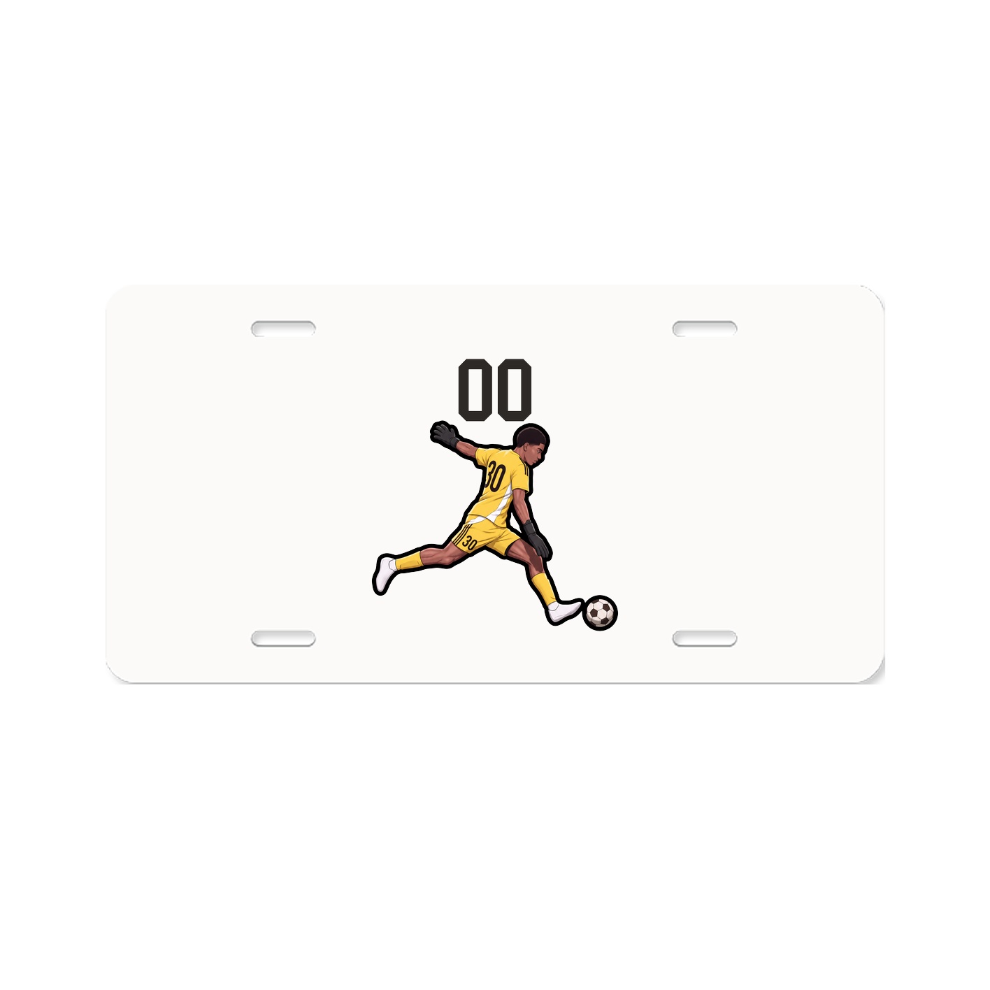 License Plate — Number Top in Classic