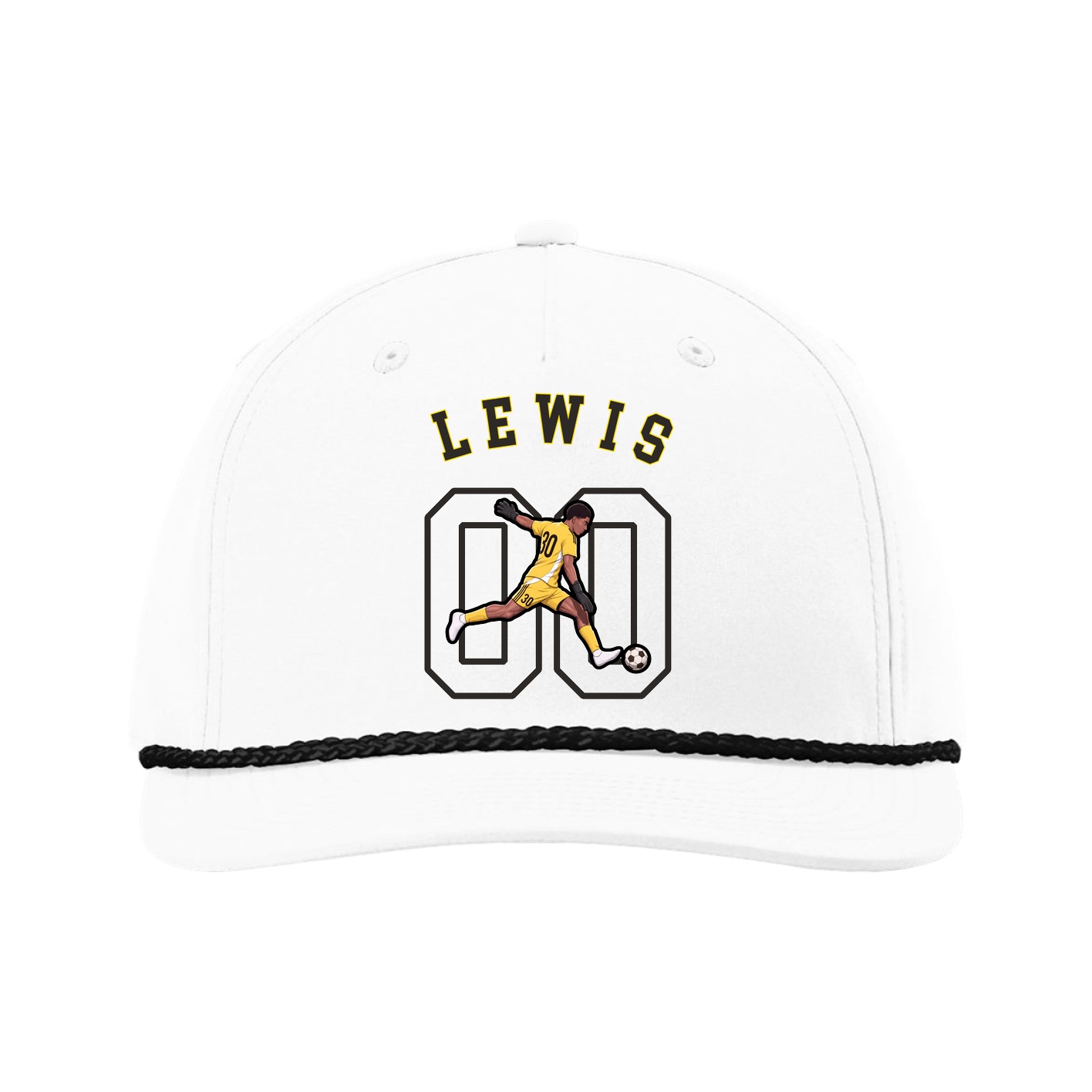 Five-Panel Classic Rope Cap — Shirsey Arch in White