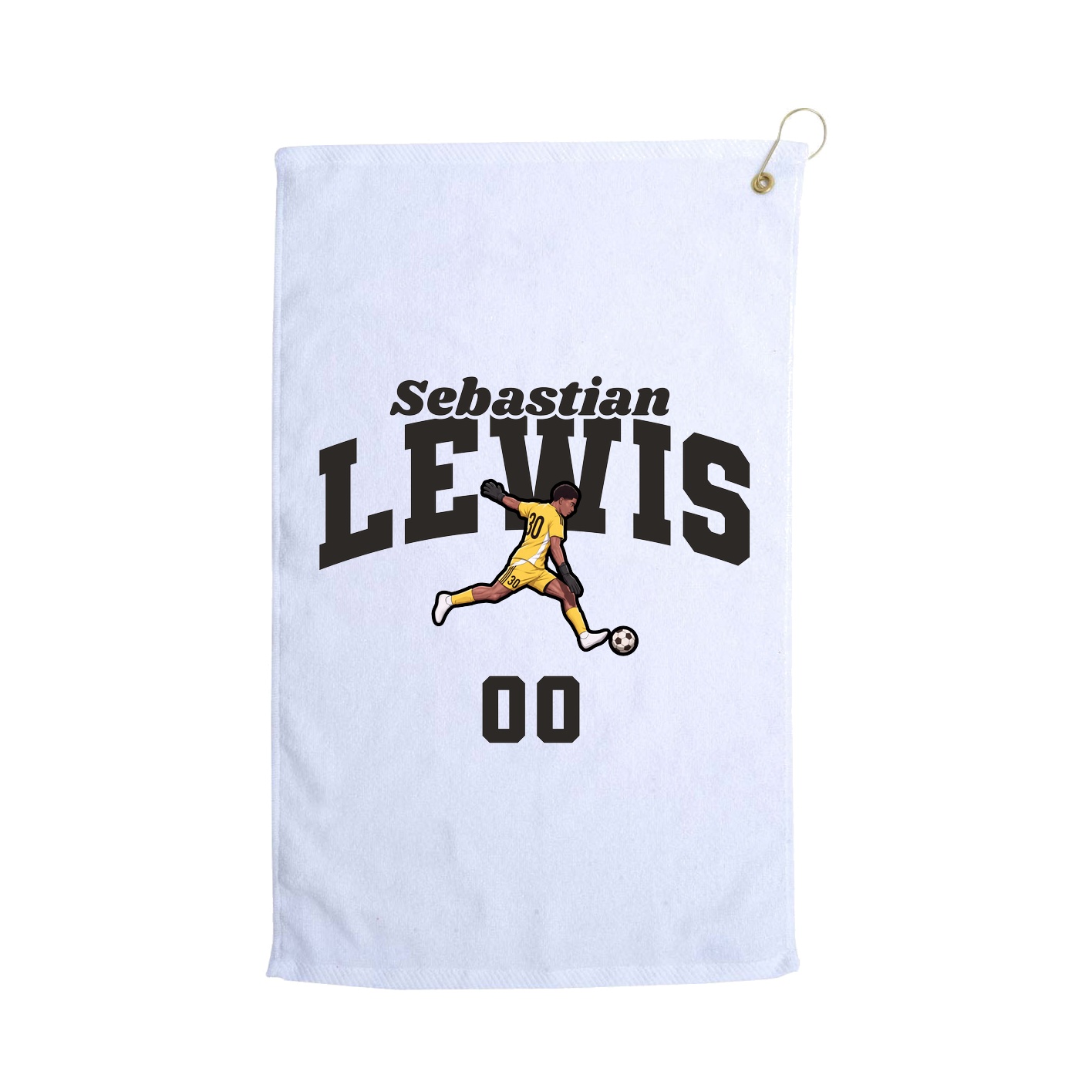 Golf Towel — Signature Arch in White