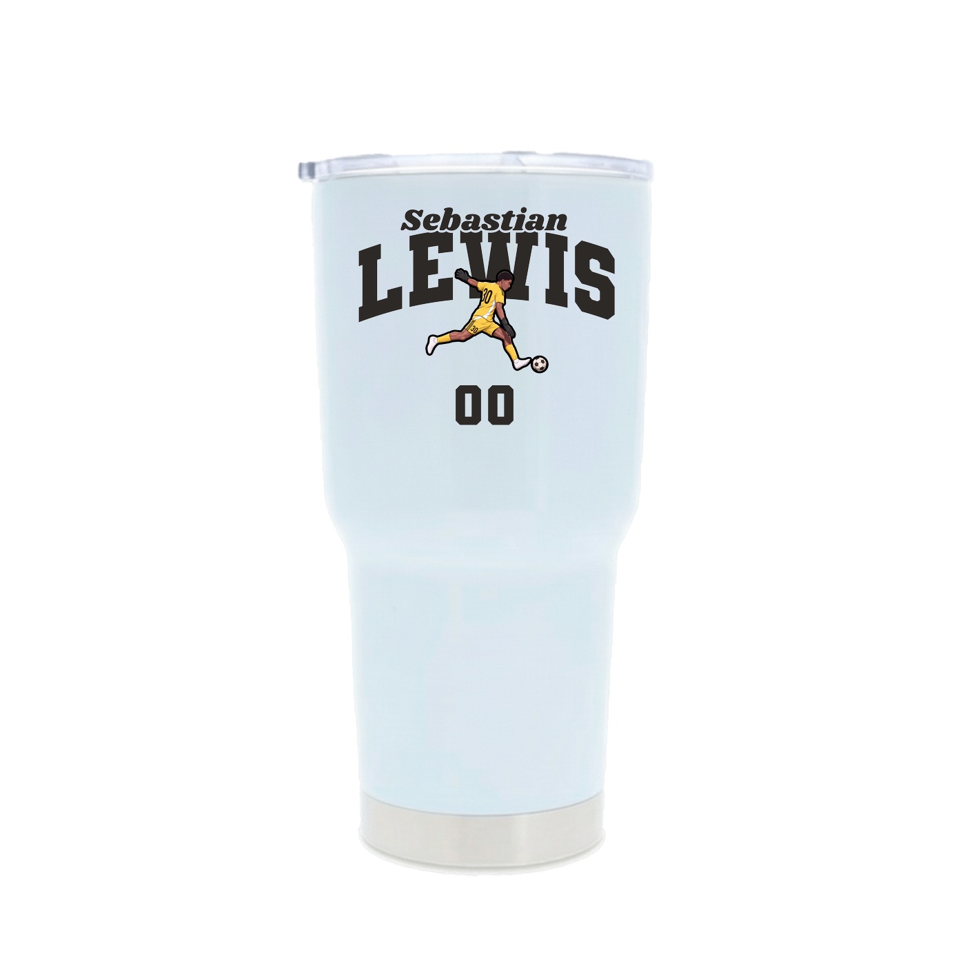 30oz Stainless Steel Tumbler — Signature Arch in White