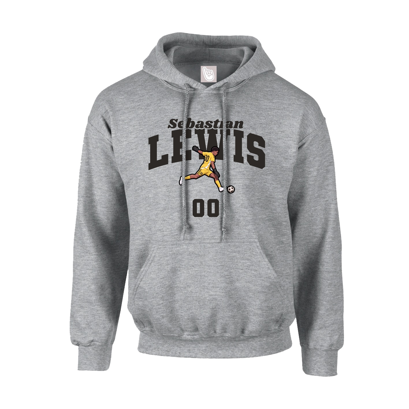 Youth Hoodie — Signature Arch in Grey