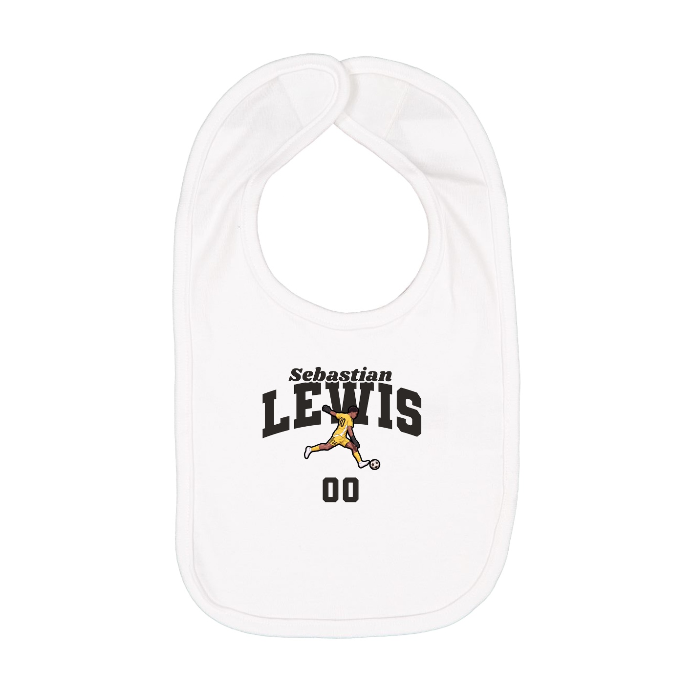 Infant Bib — Signature Arch in White