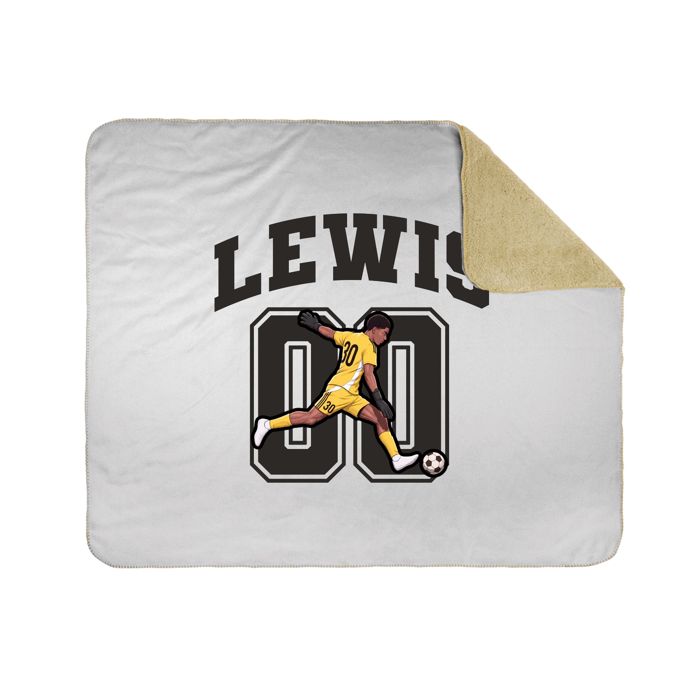 Throw Blanket — Number in White