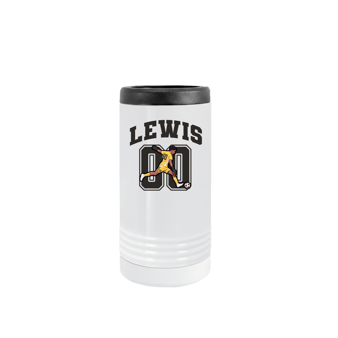 Slim Beverage Holder — Number in White