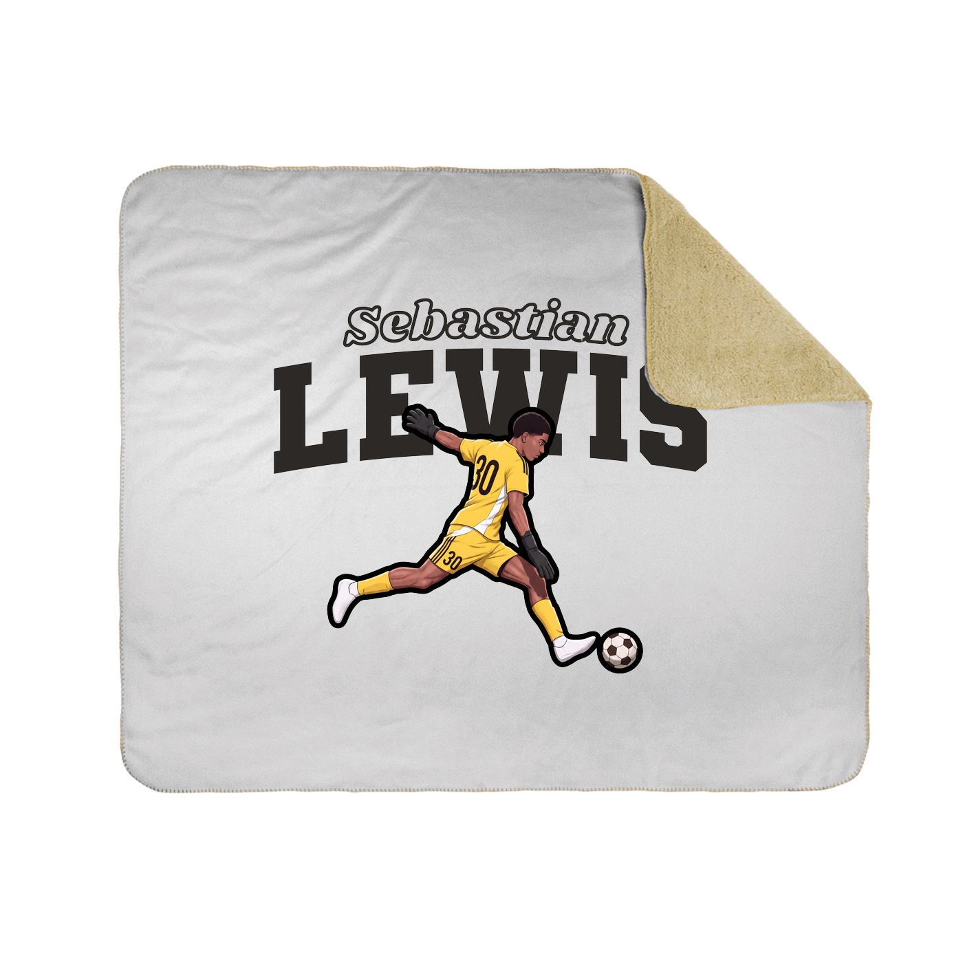 Throw Blanket — Name Arch in White
