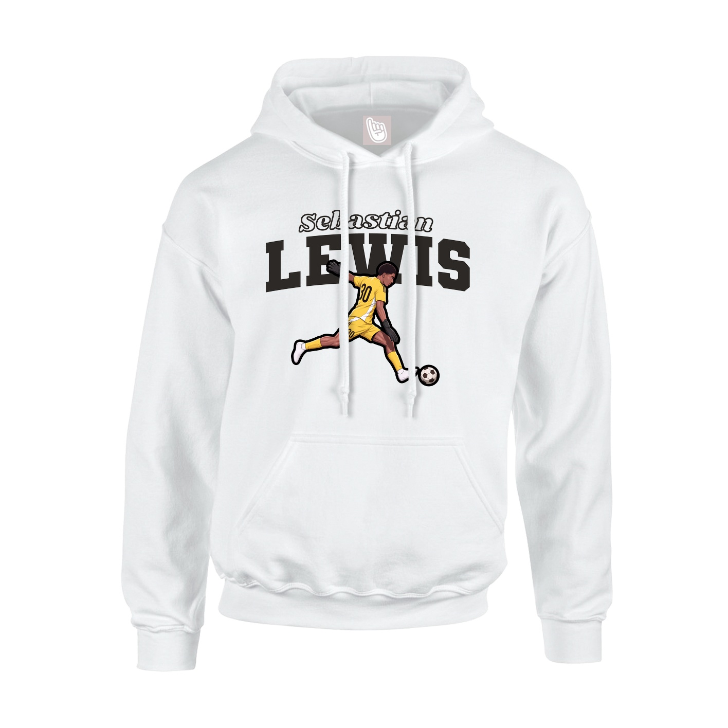Hoodie — Name Arch in White