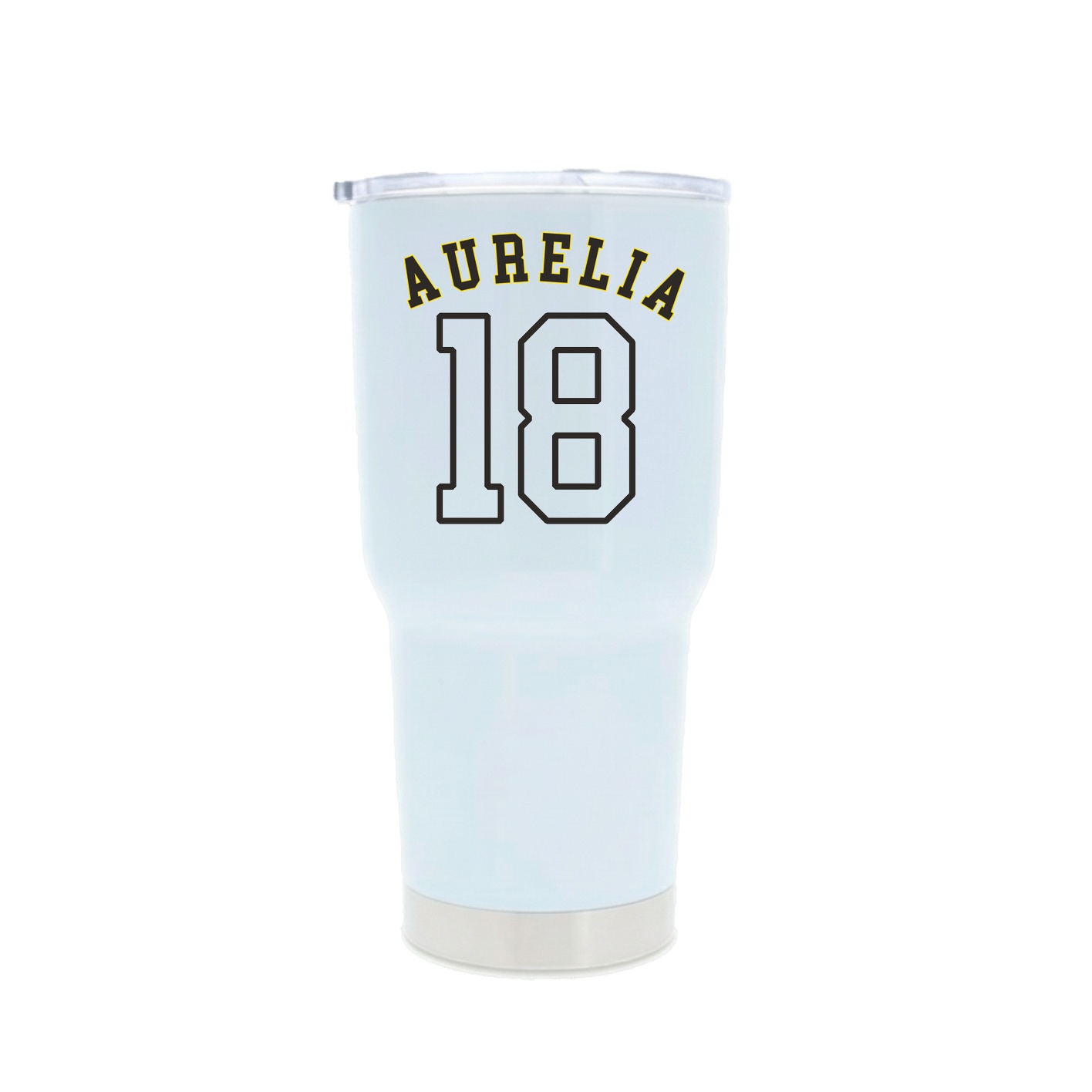 30oz Stainless Steel Tumbler — Shirsey Arch in White