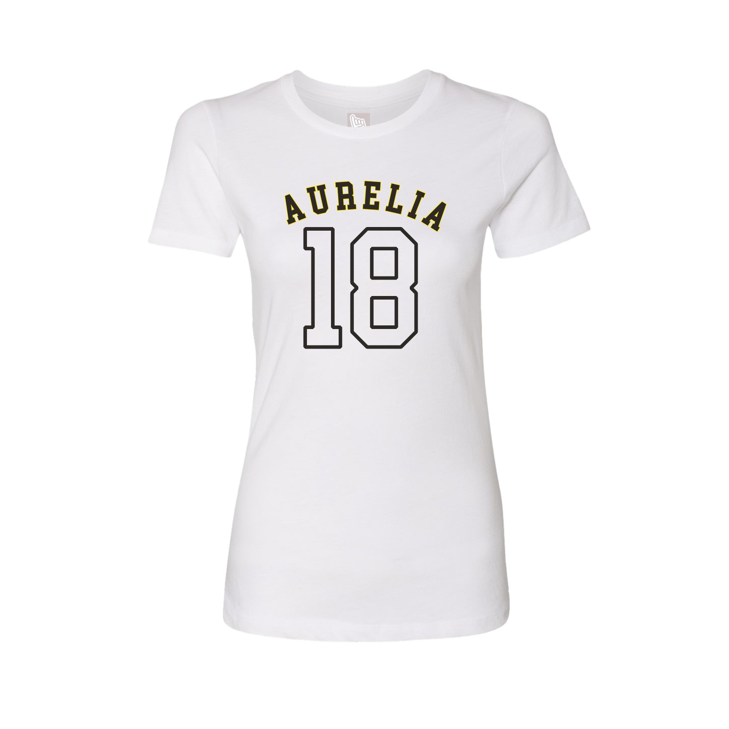 Fitted Women's Tee — Shirsey Arch in White