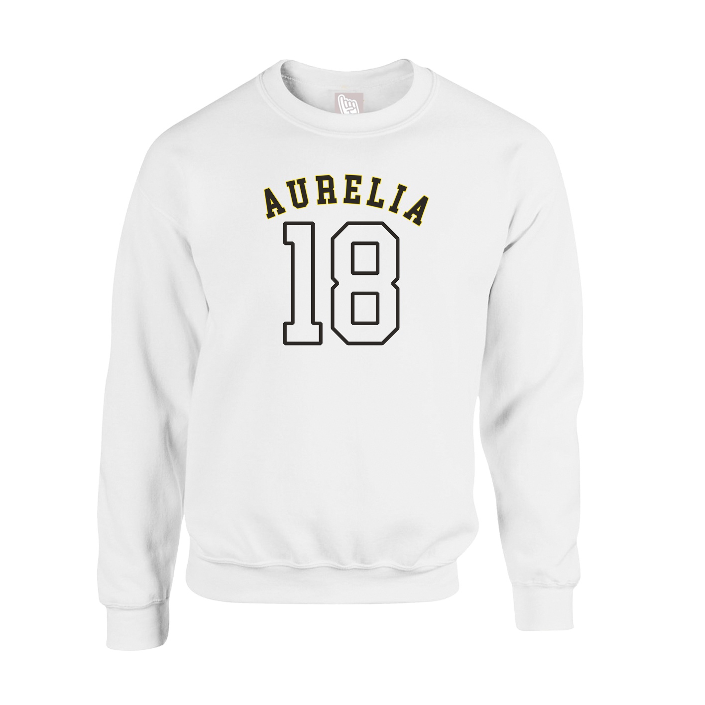 Fleece Crew — Shirsey Arch in White