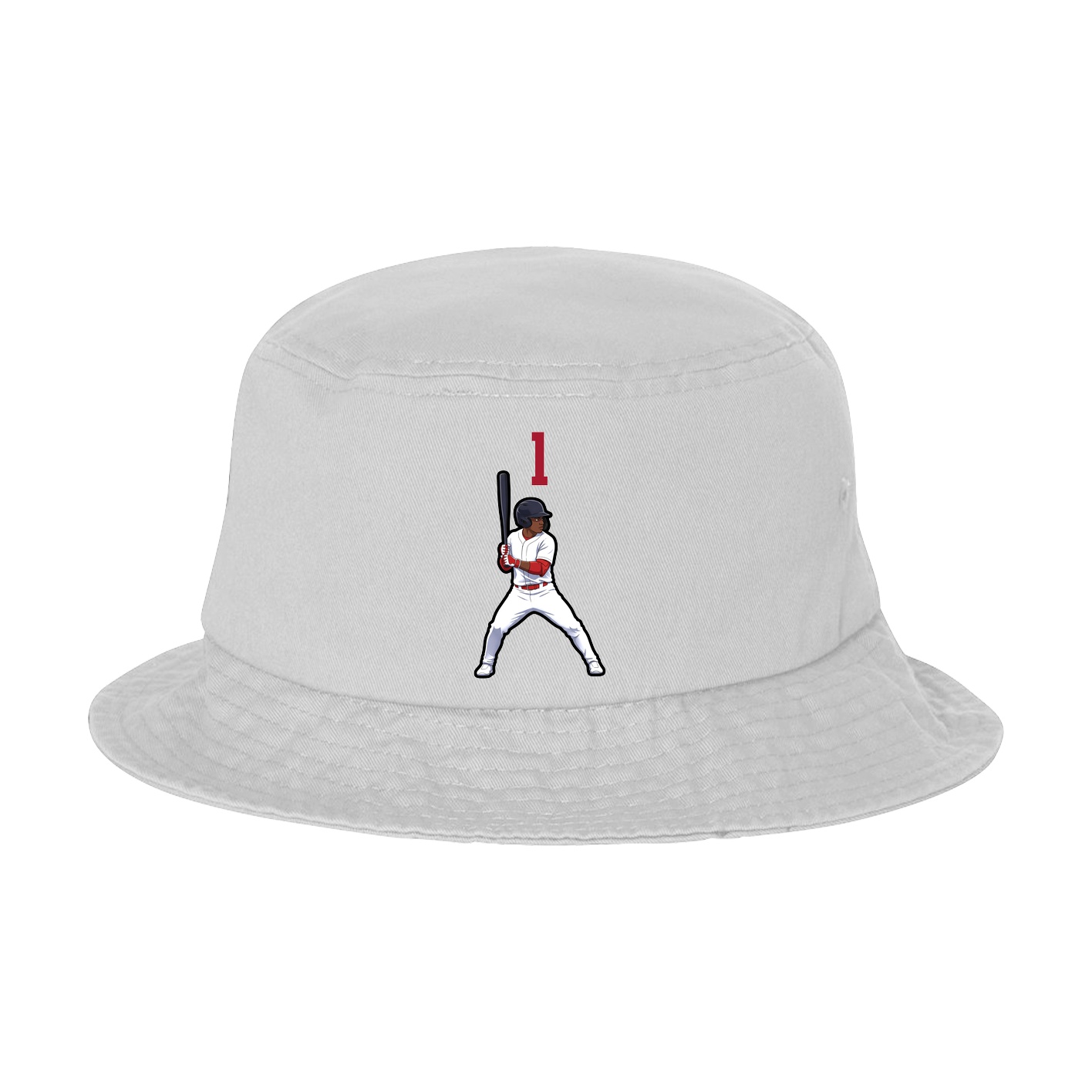 Bucket Cap — Number Top in White