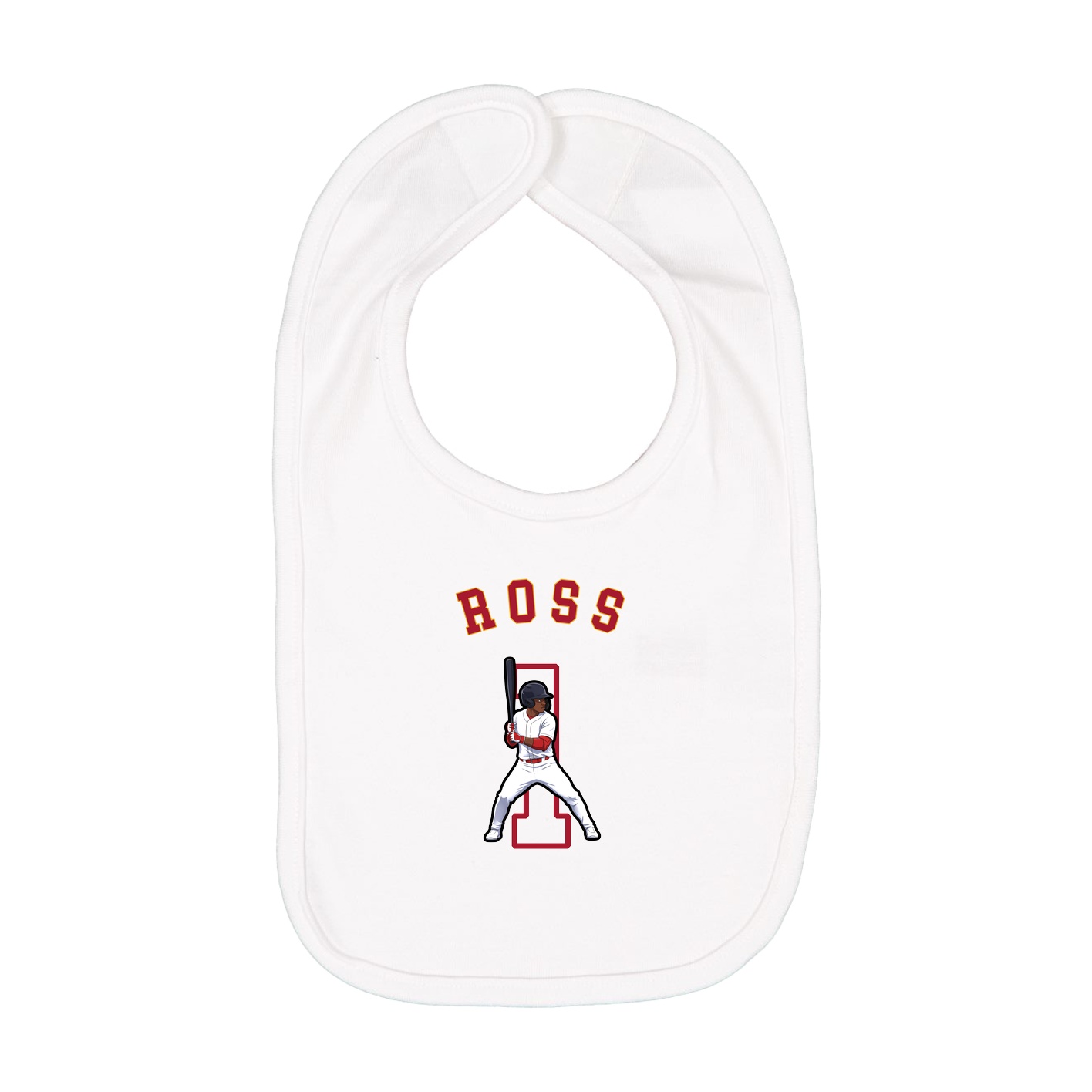Infant Bib — Shirsey Arch in White