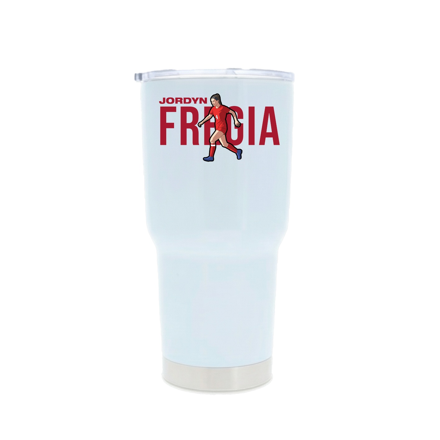 30oz Stainless Steel Tumbler — Player Name in White