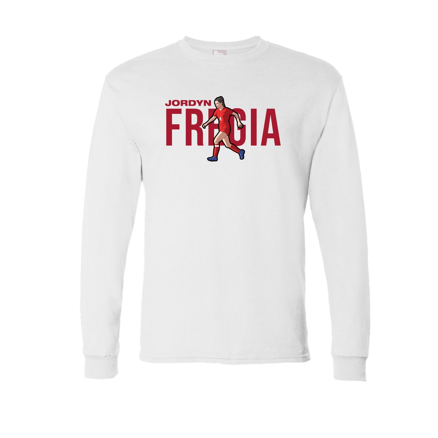Long Sleeve Tee — Player Name in White