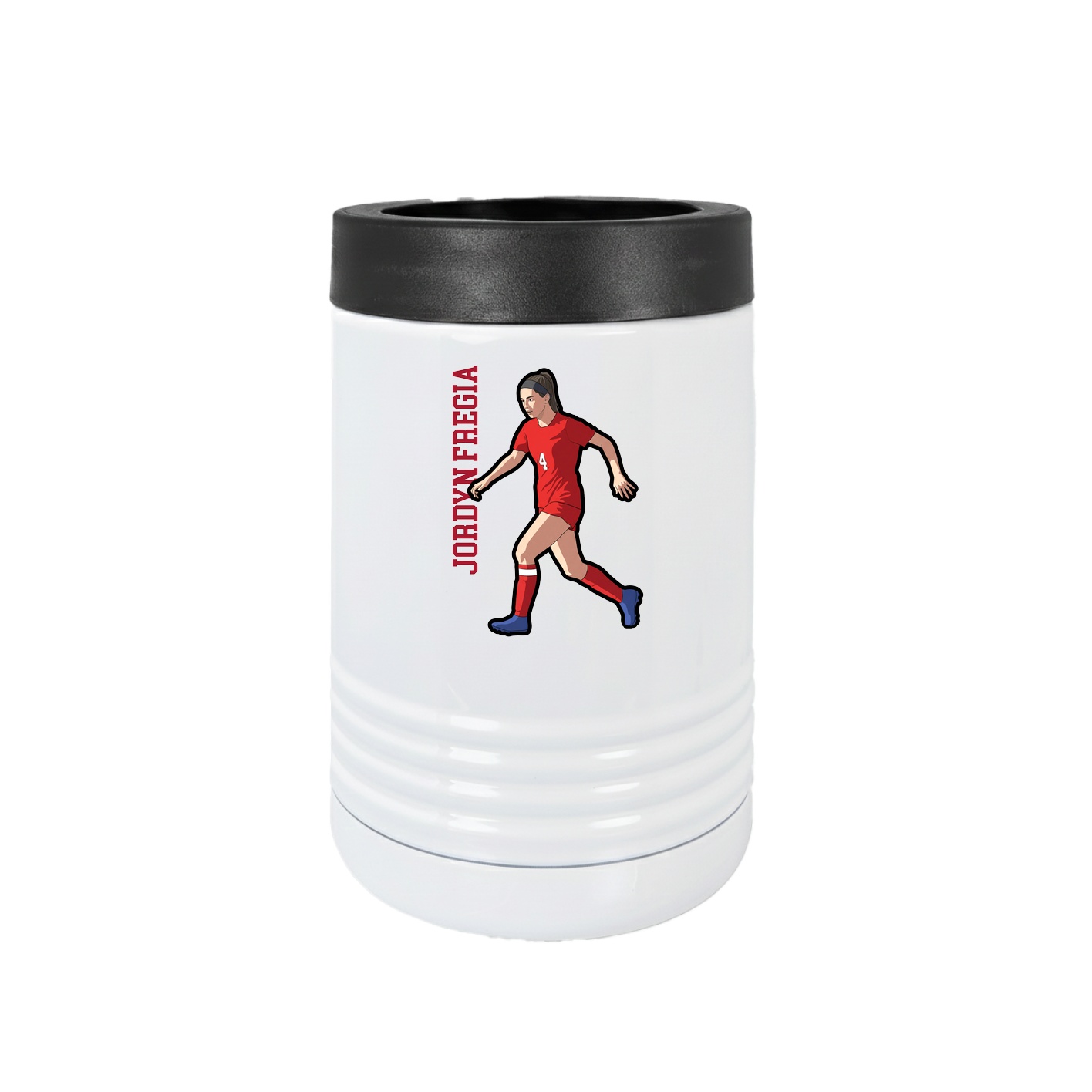 Beverage Holder — Name Vertical in White