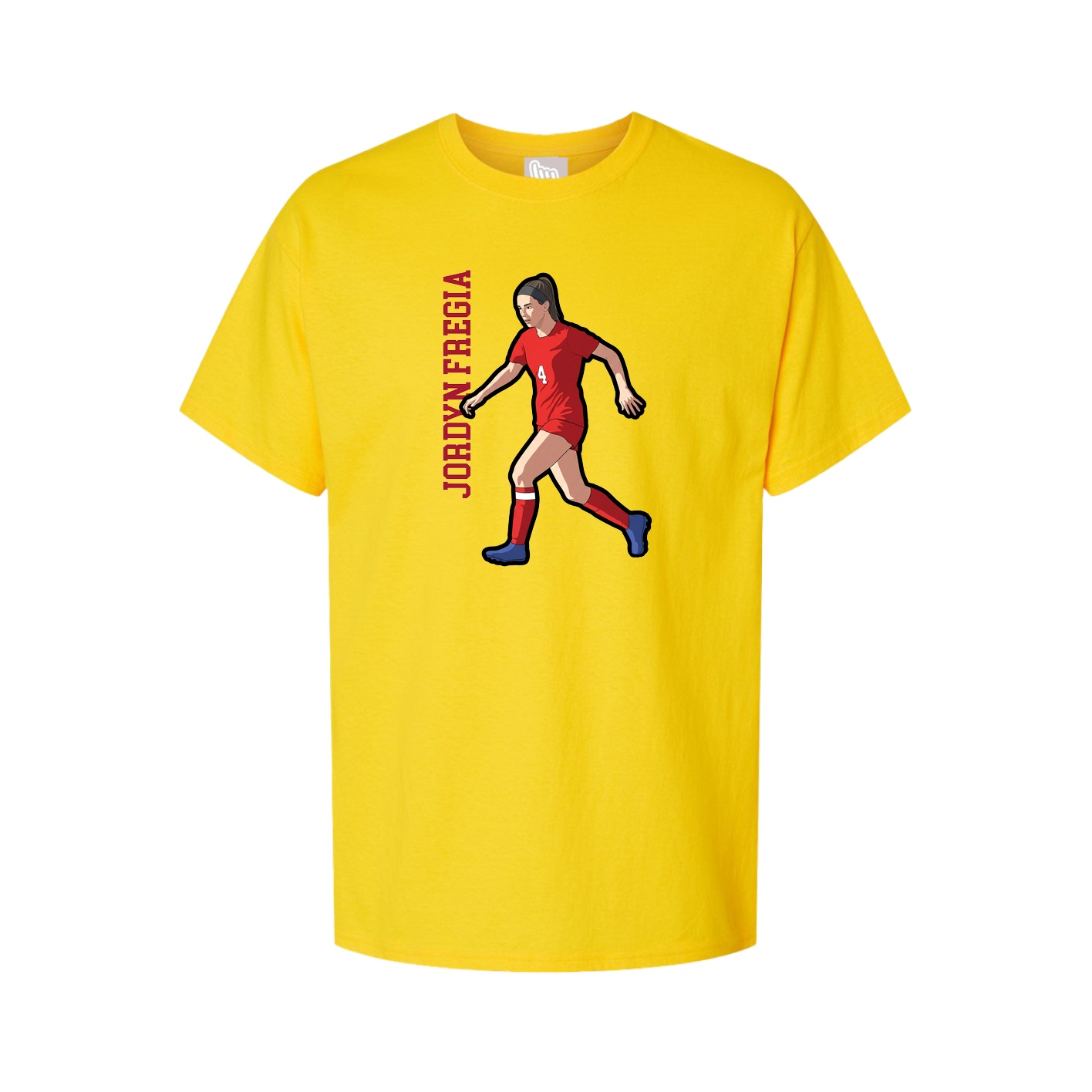 Youth Tee — Name Vertical in Gold