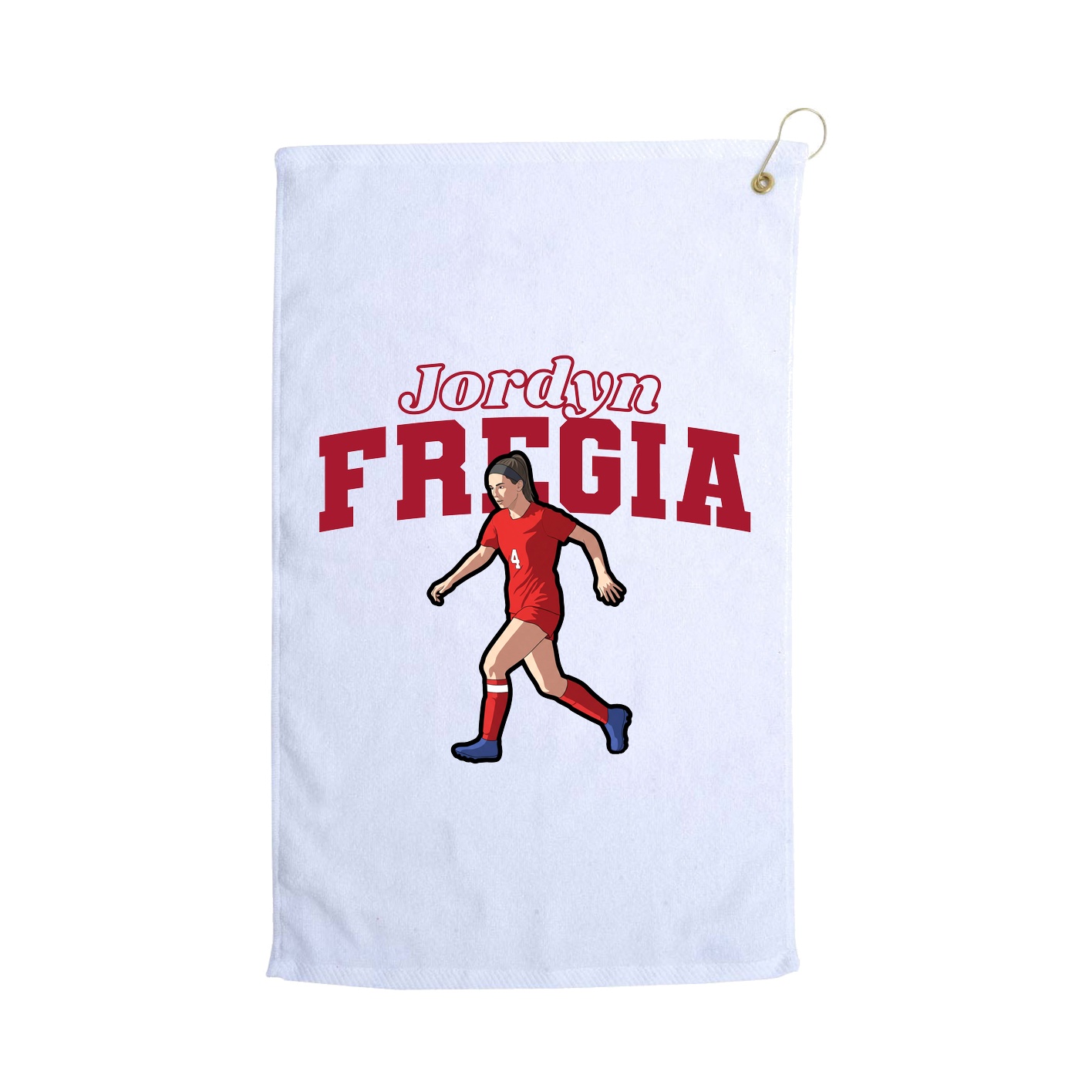 Golf Towel — Name Arch in White