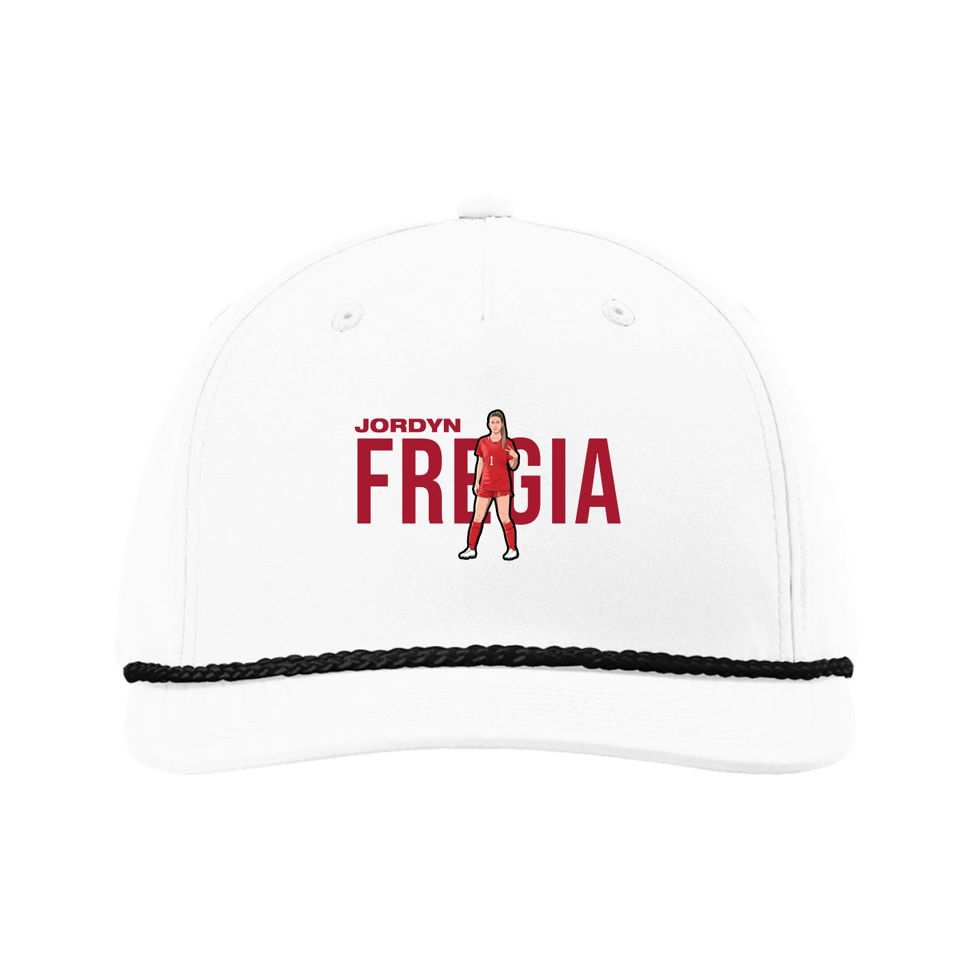 Five-Panel Classic Rope Cap — Player Name in White