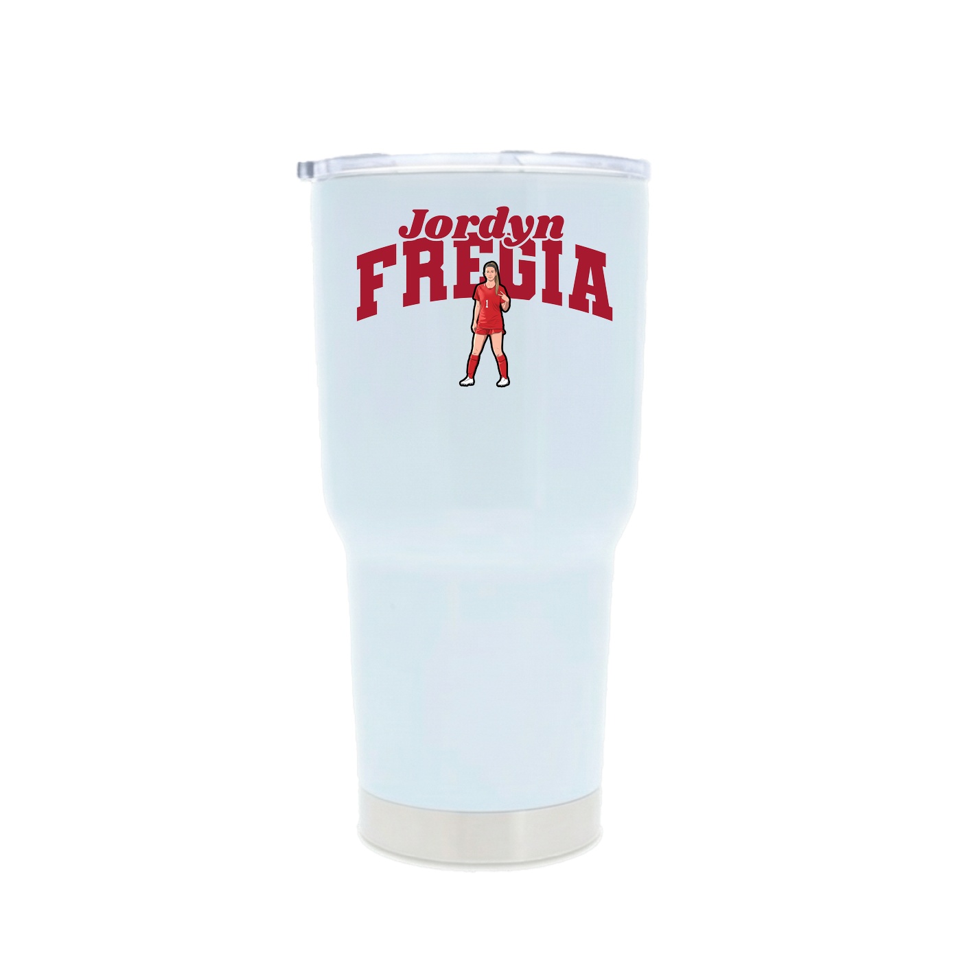 30oz Stainless Steel Tumbler — Signature Arch in White