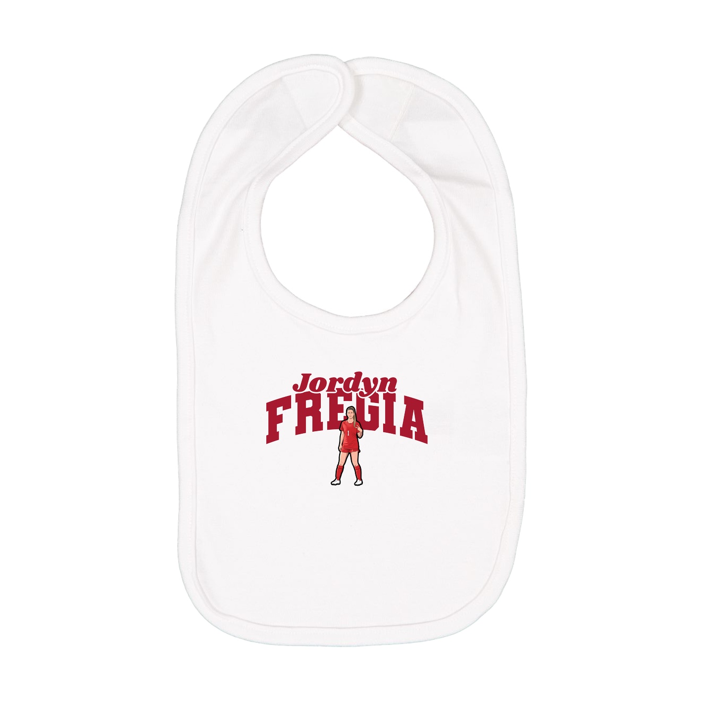 Infant Bib — Signature Arch in White