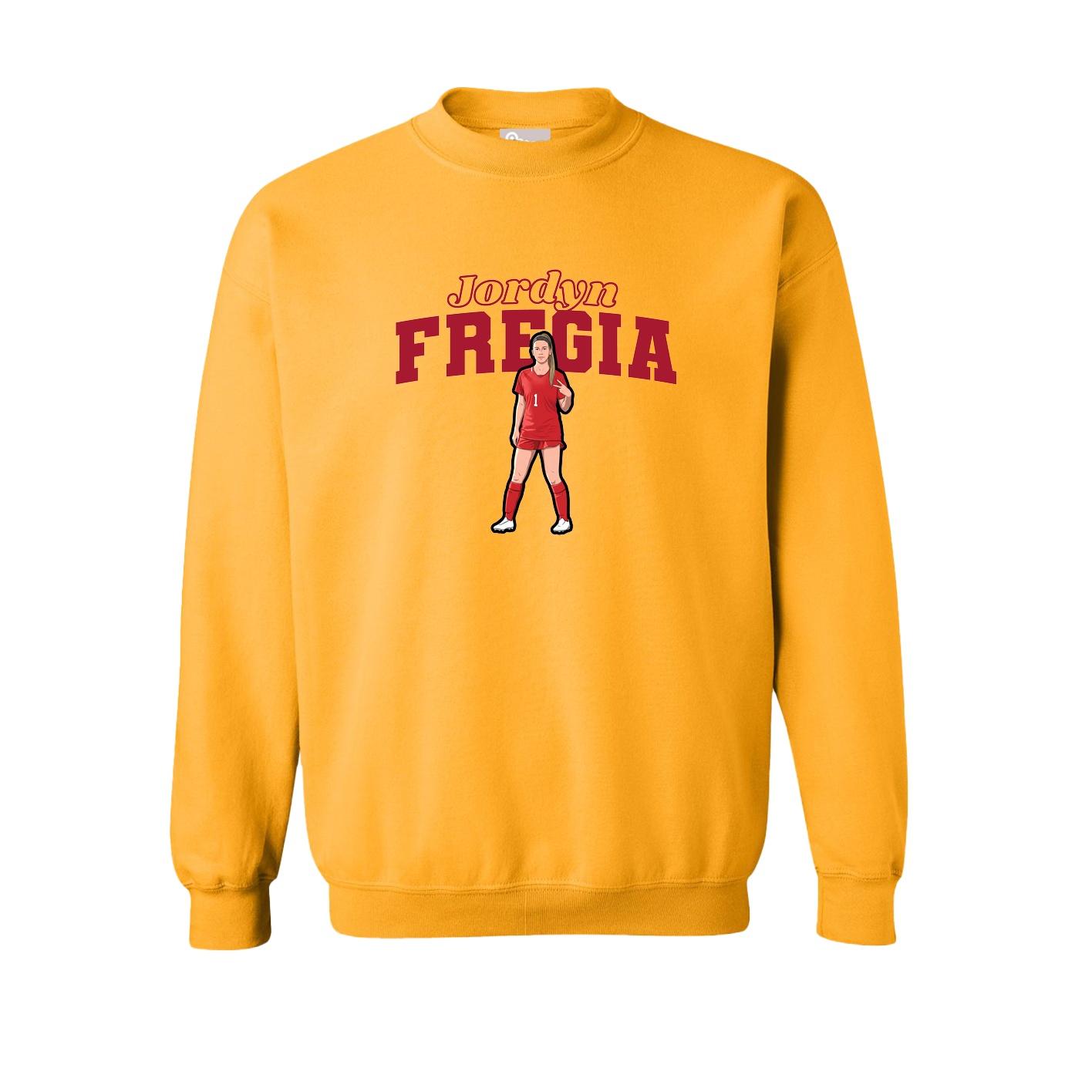 Fleece Crew — Name Arch in Gold