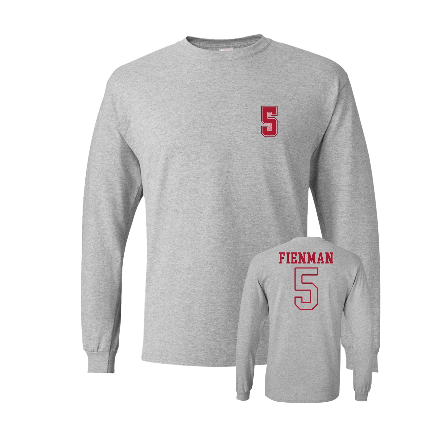 Long Sleeve Tee — Chest Back in Grey
