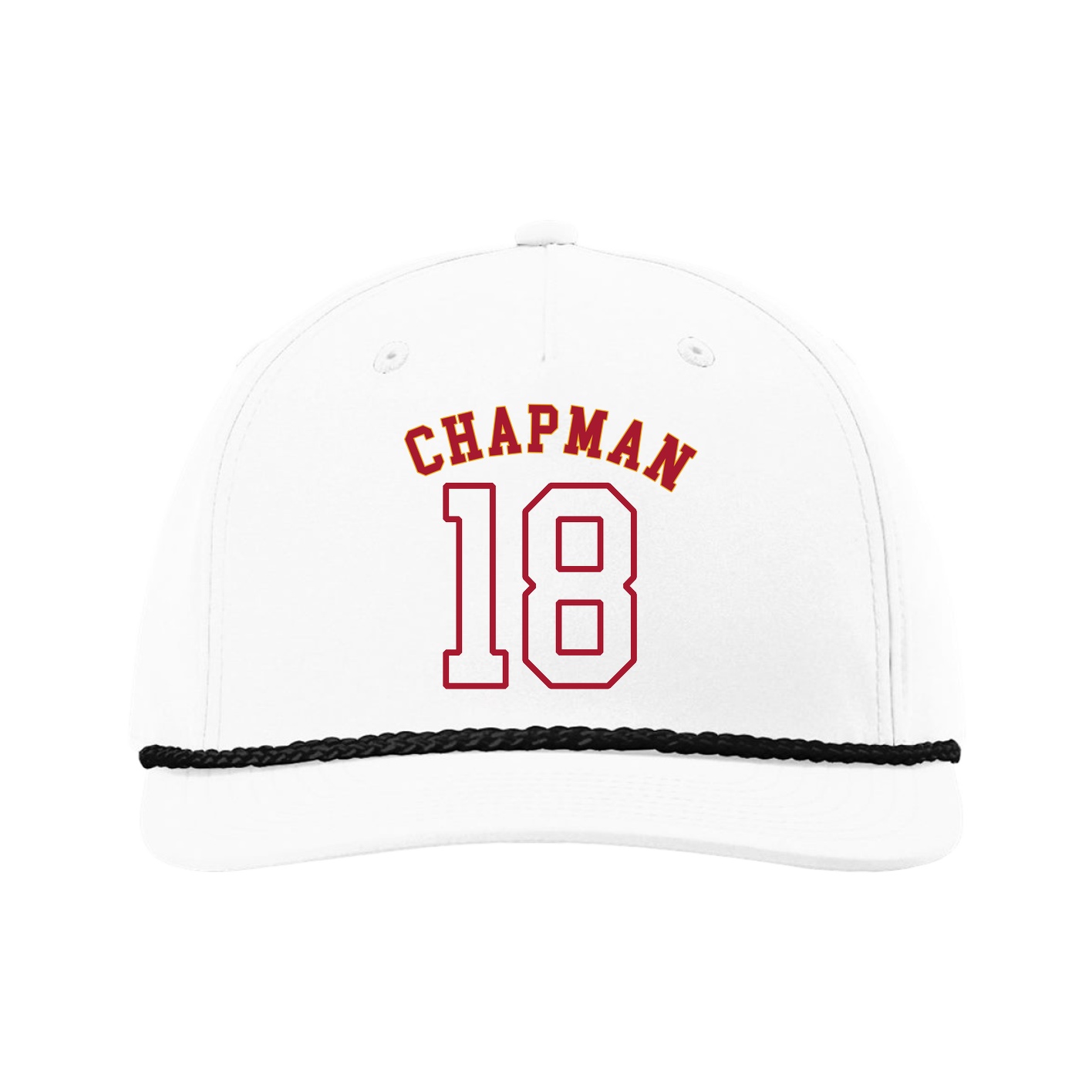 Five-Panel Classic Rope Cap — Shirsey Arch in White