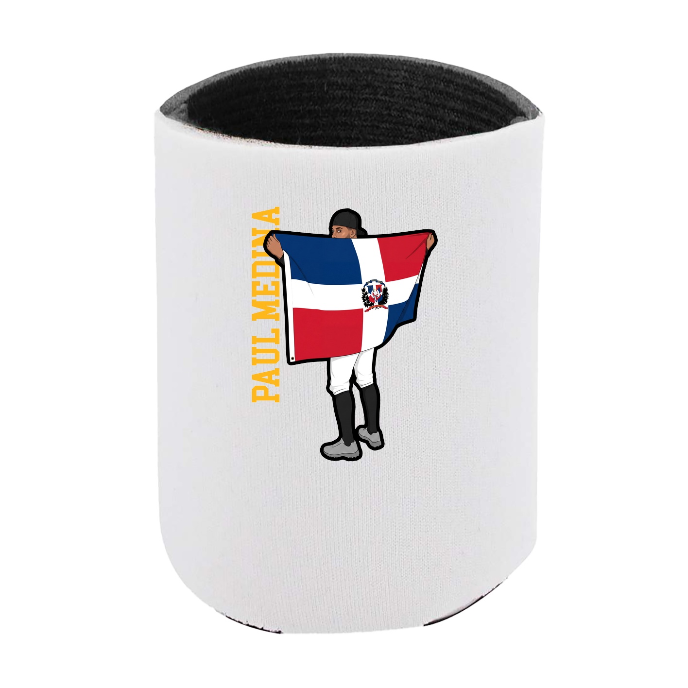 Can Holder — Name Vertical in White