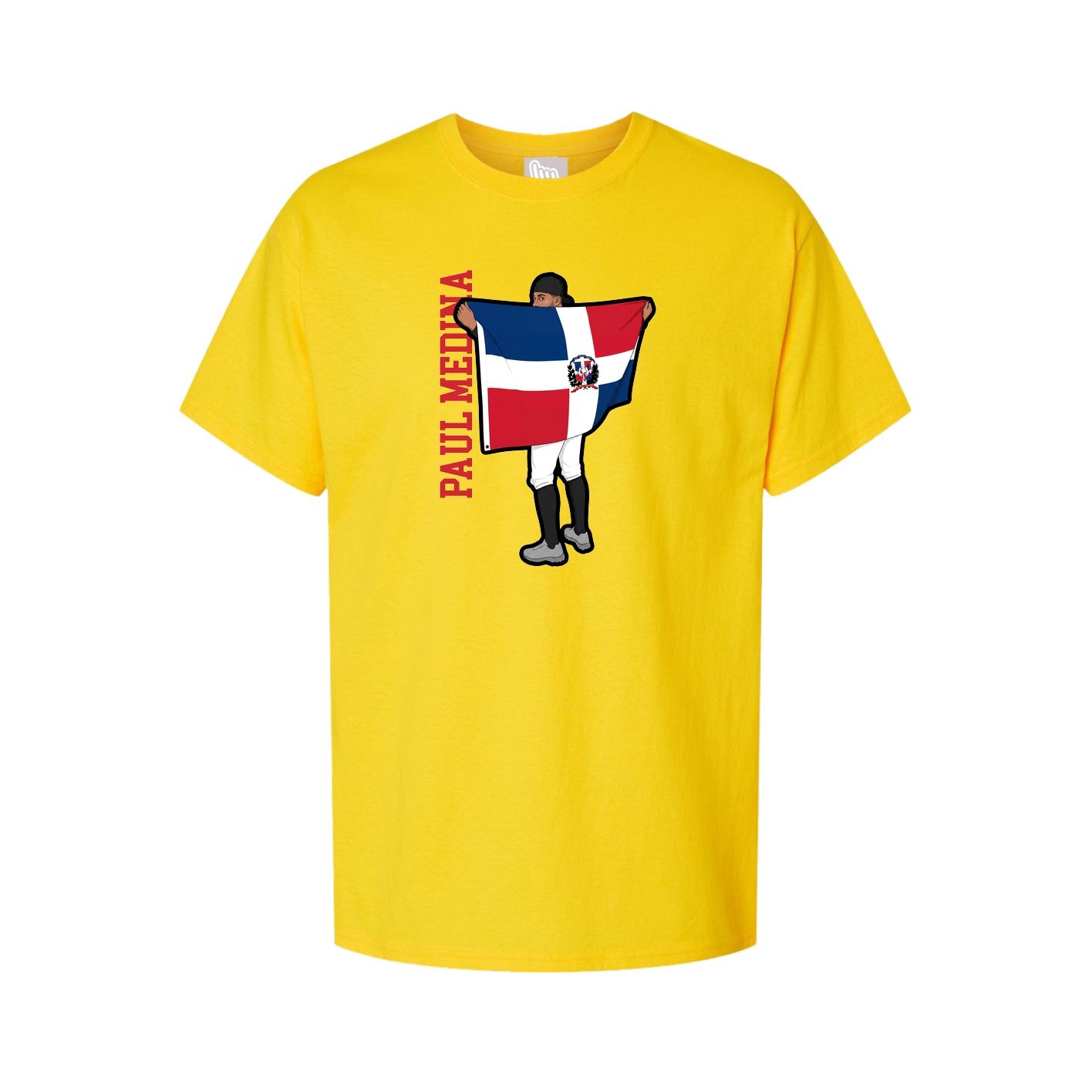 Youth Tee — Name Vertical in Gold