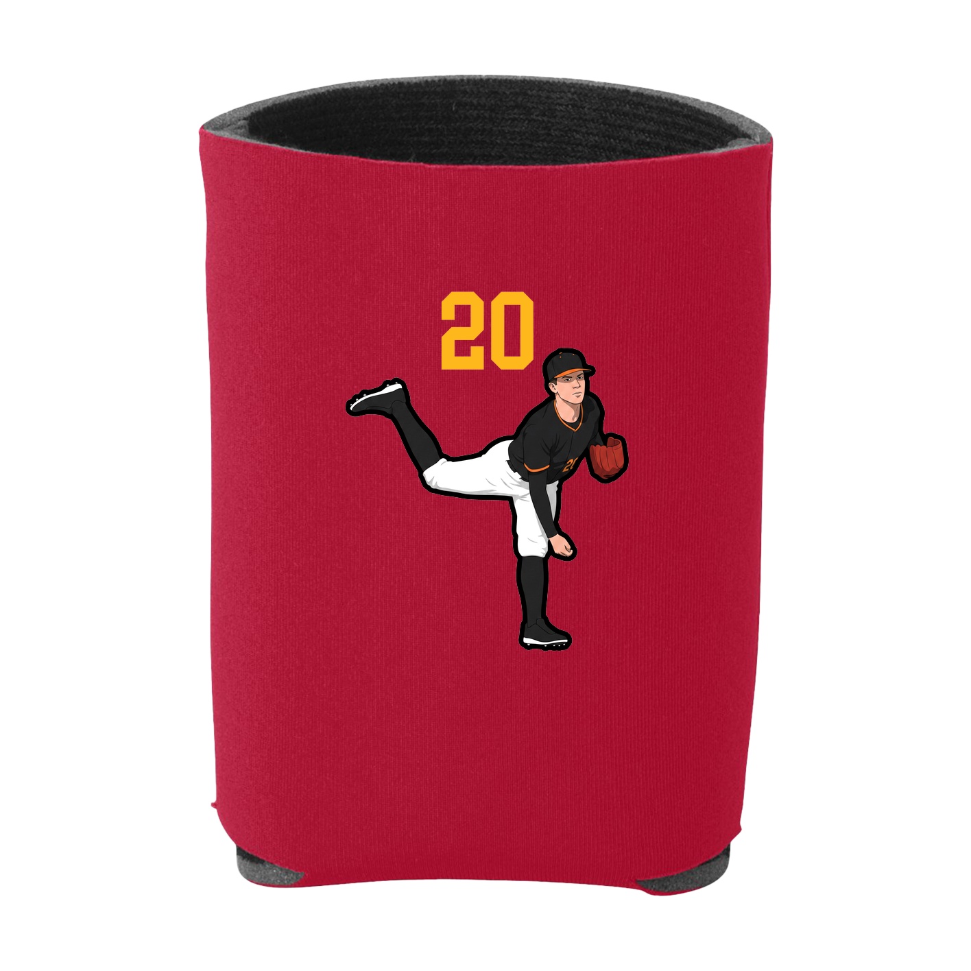 Can Holder — Number Top in Red