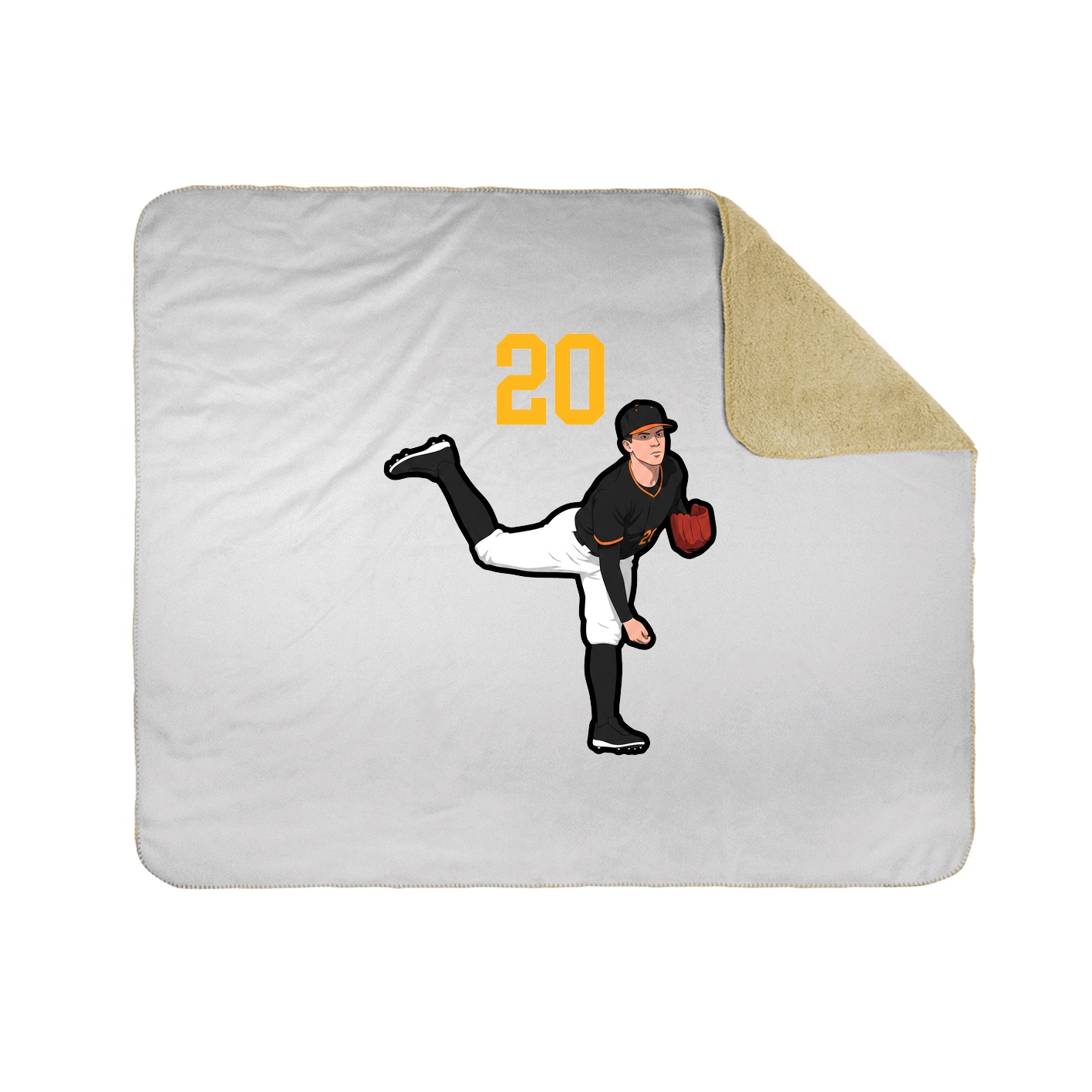 Throw Blanket — Number Top in White