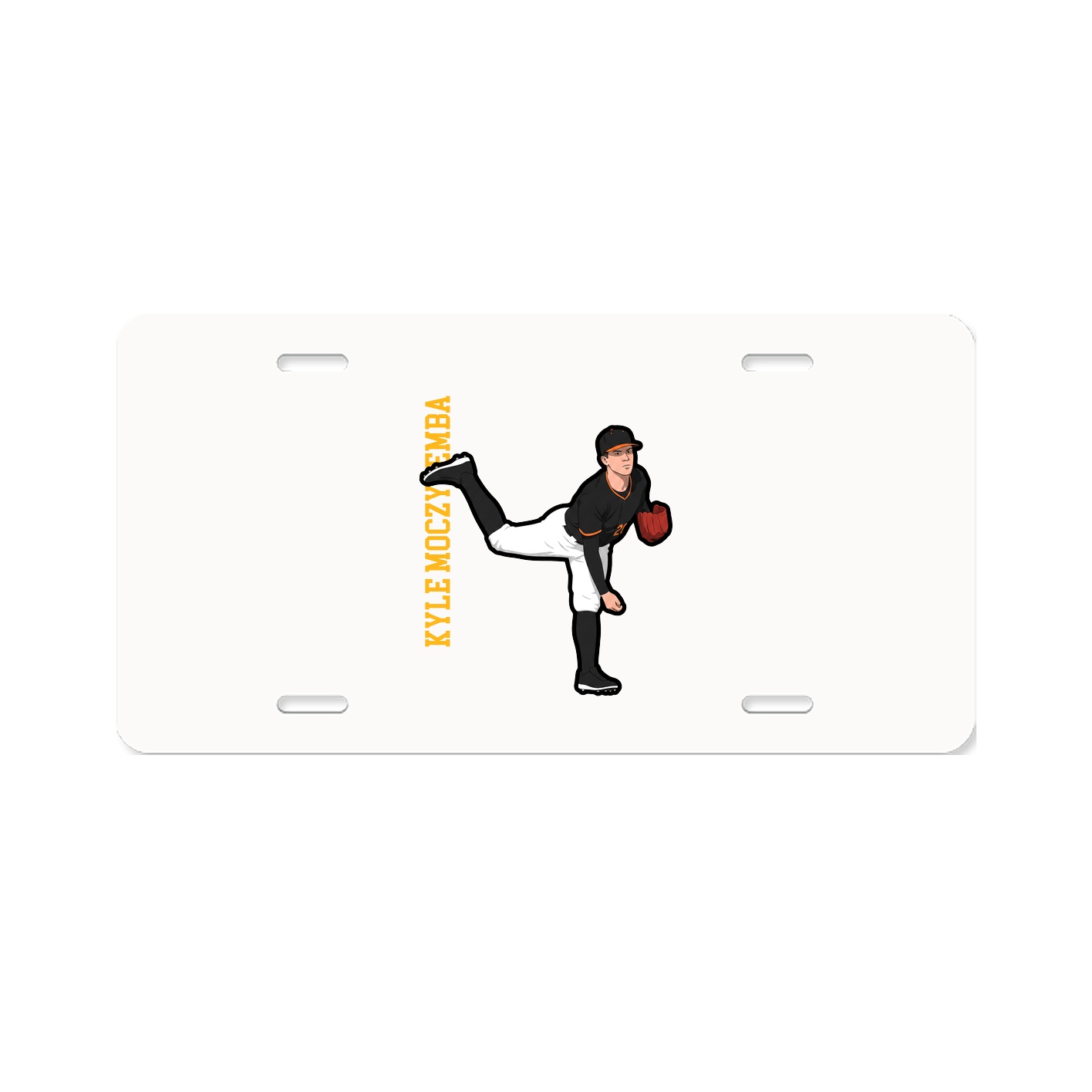 License Plate — Name Vertical in Classic